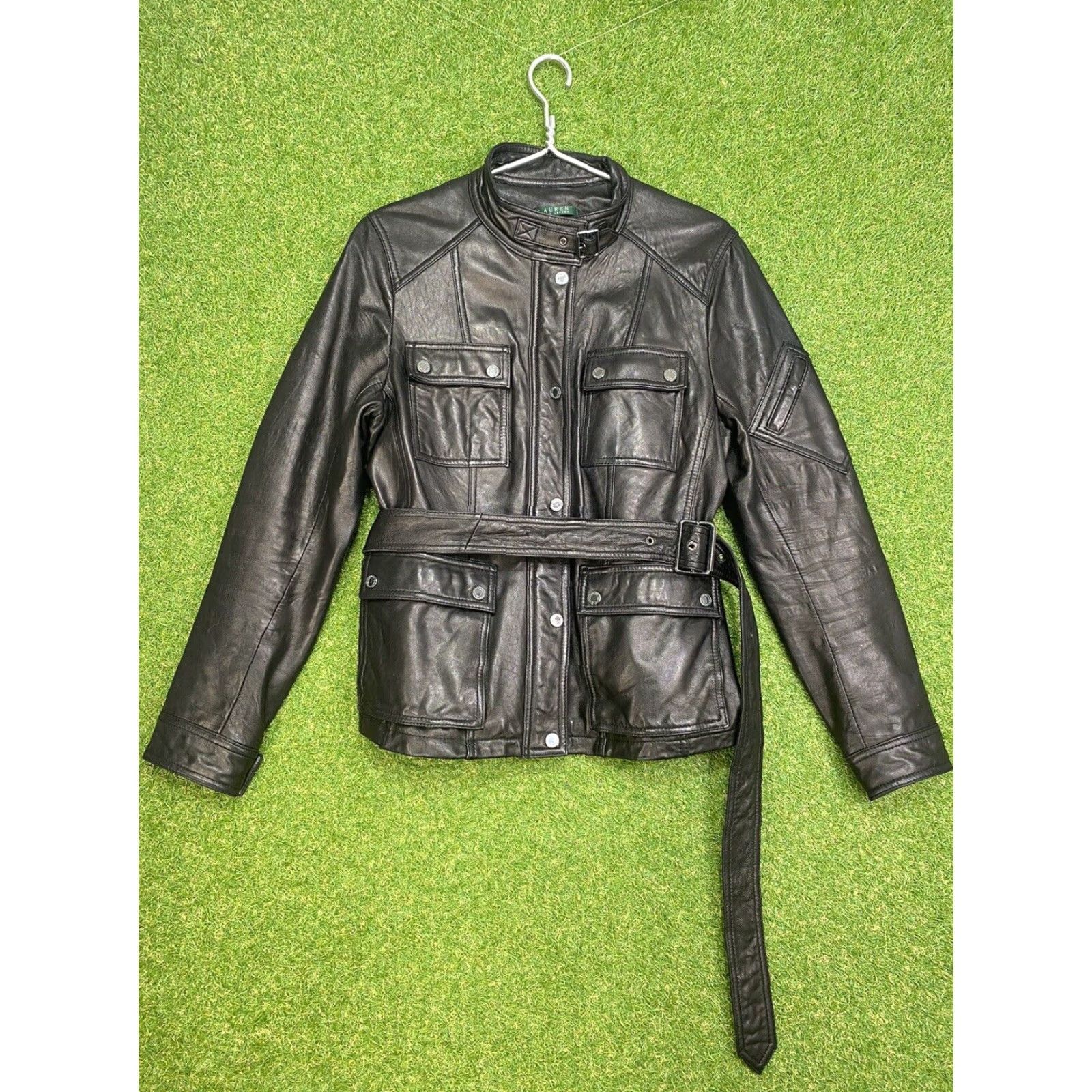 Ralph Lauren Lauren Ralph Lauren Leather Jacket Biker Size Large L Womens Size L / US 10 / IT 46 - 2 Thumbnail
