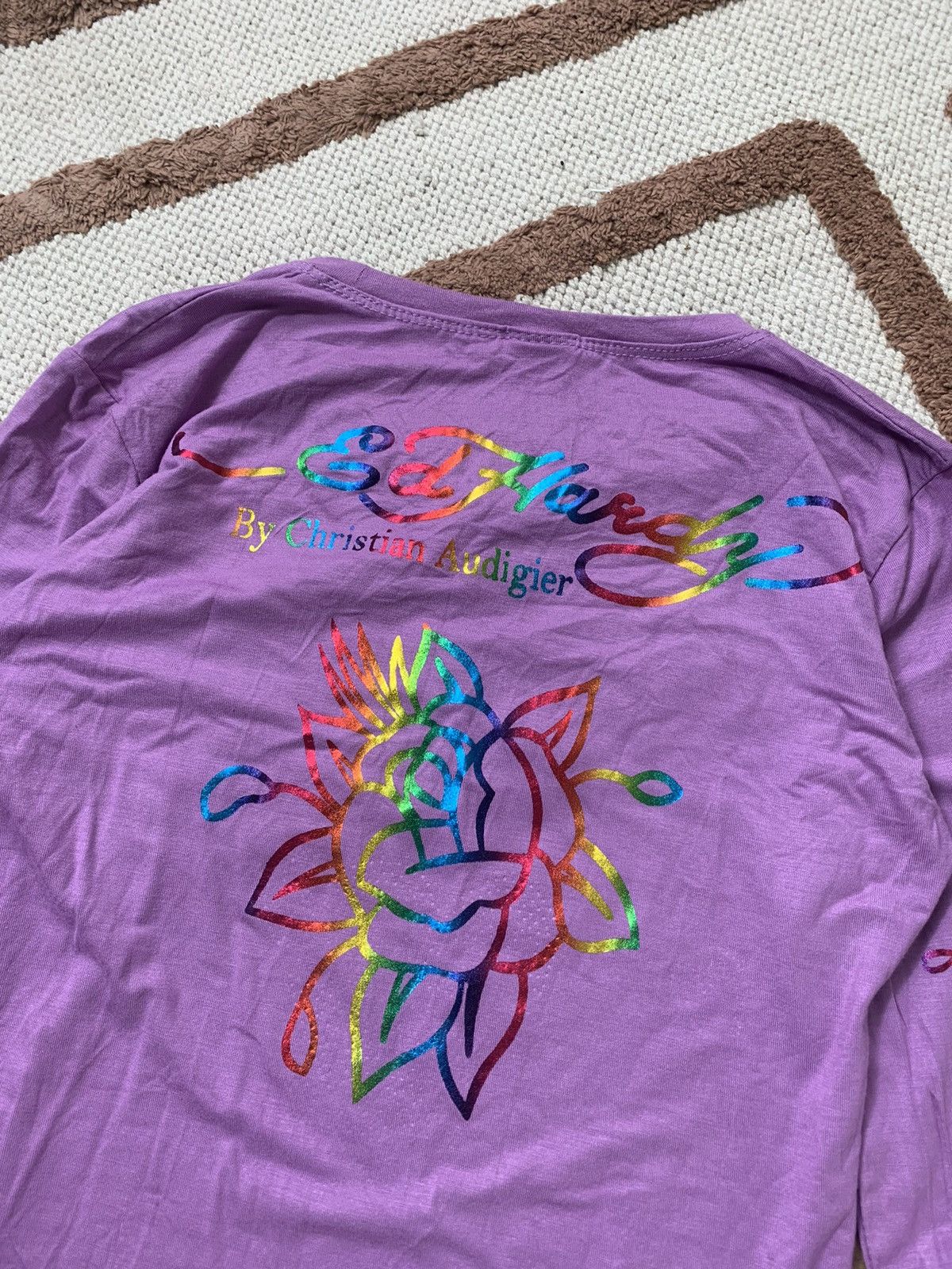 Christian Audigier VINTAGE ED HARDY BY CHRISTIAN AUDIGIER LGBT STYLE LONGSLEEVE Size L / US 10 / IT 46 - 12 Thumbnail