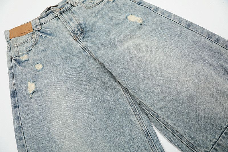 Vintage American retro men's loose casual ripped curved jeans Size US 32 / EU 48 - 4 Thumbnail