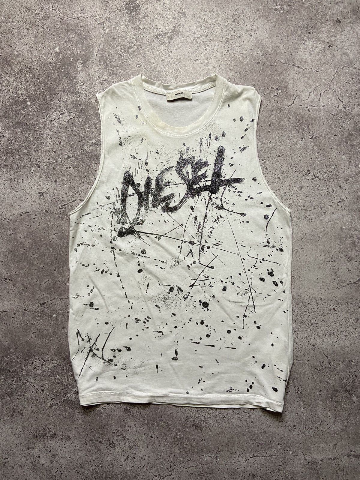 Diesel × Vintage Rare Diesel Vintage 00s Y2K Tank Top T shirt Size US M / EU 48-50 / 2 - 1 Thumbnail