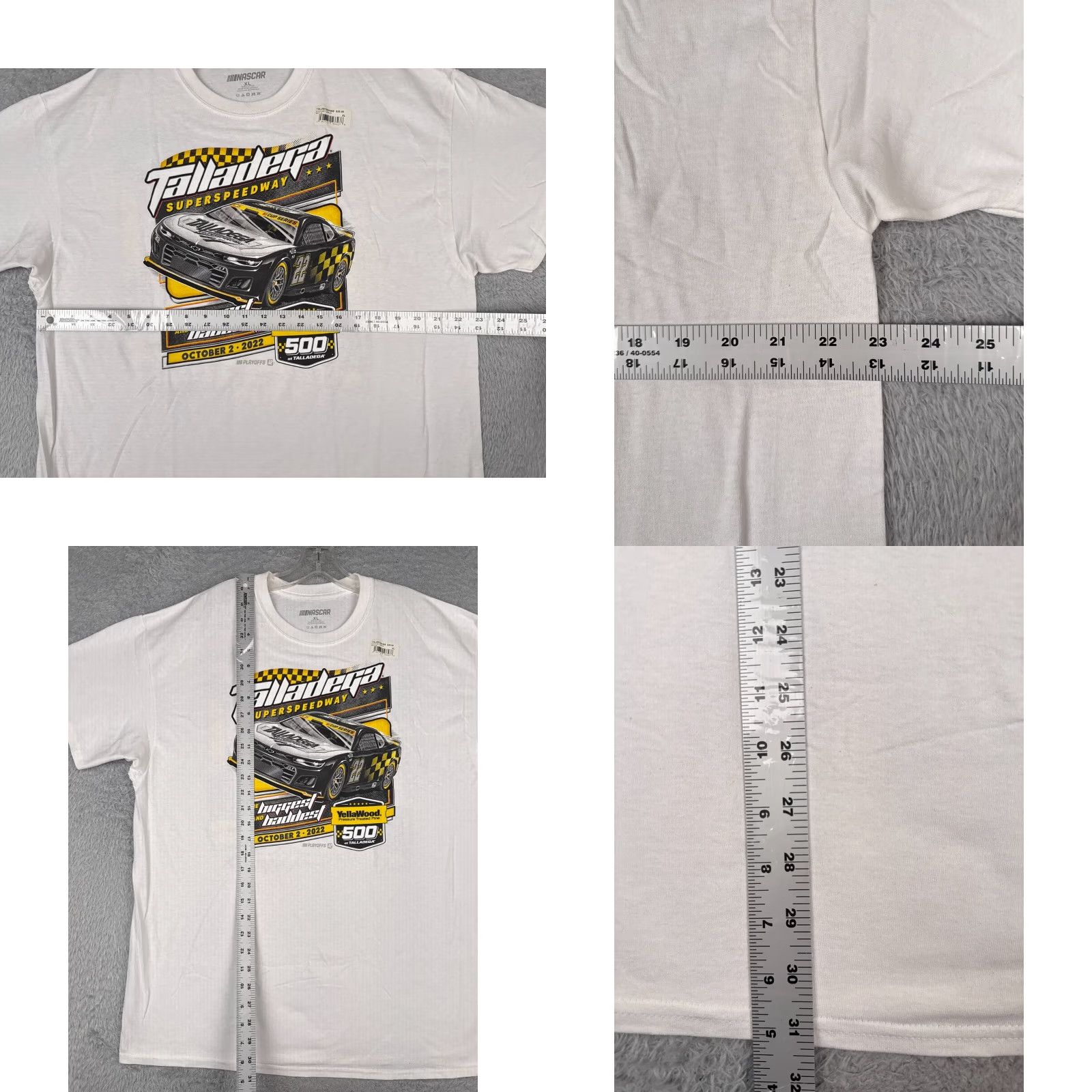 NASCAR Legends Global Merchandise Talladega Shirt Adult XL White NASCAR Yellawood 500 2022 Pole Positions Cars Racing Logo” Size US XL / EU 56 / 4 - 8 Thumbnail