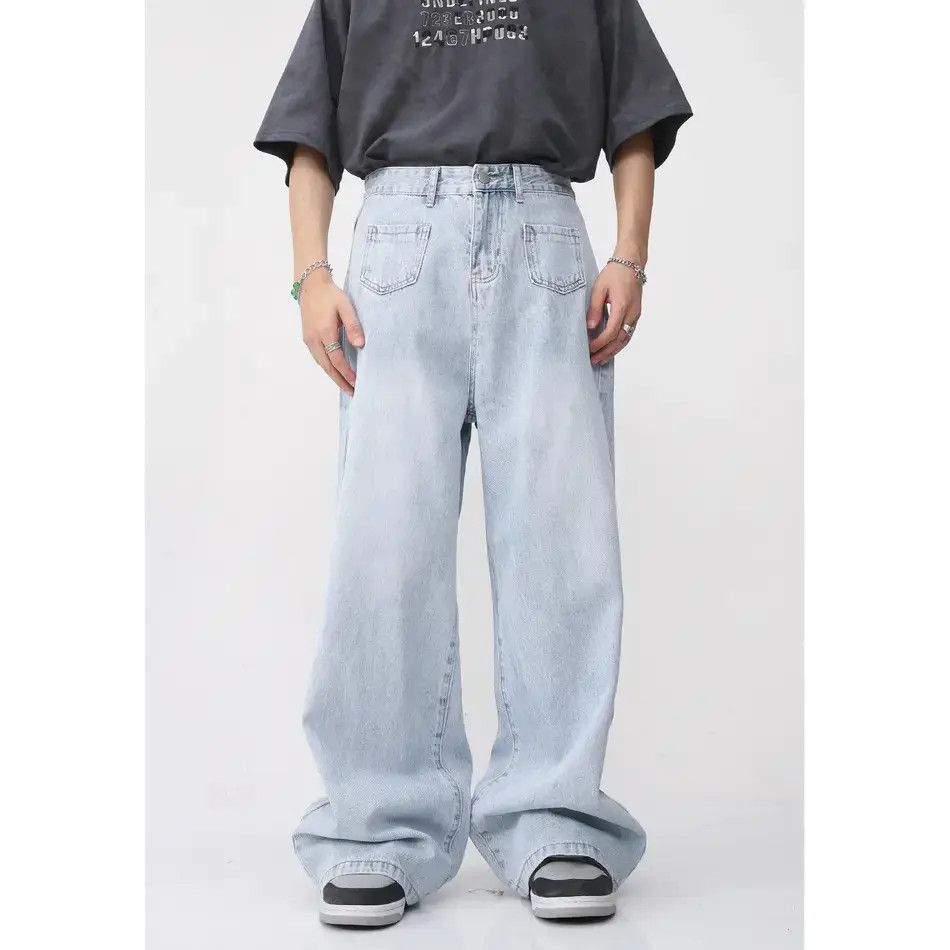 Japanese Brand Retro loose casual wide leg jeans Size US 32 / EU 48 - 6 Thumbnail