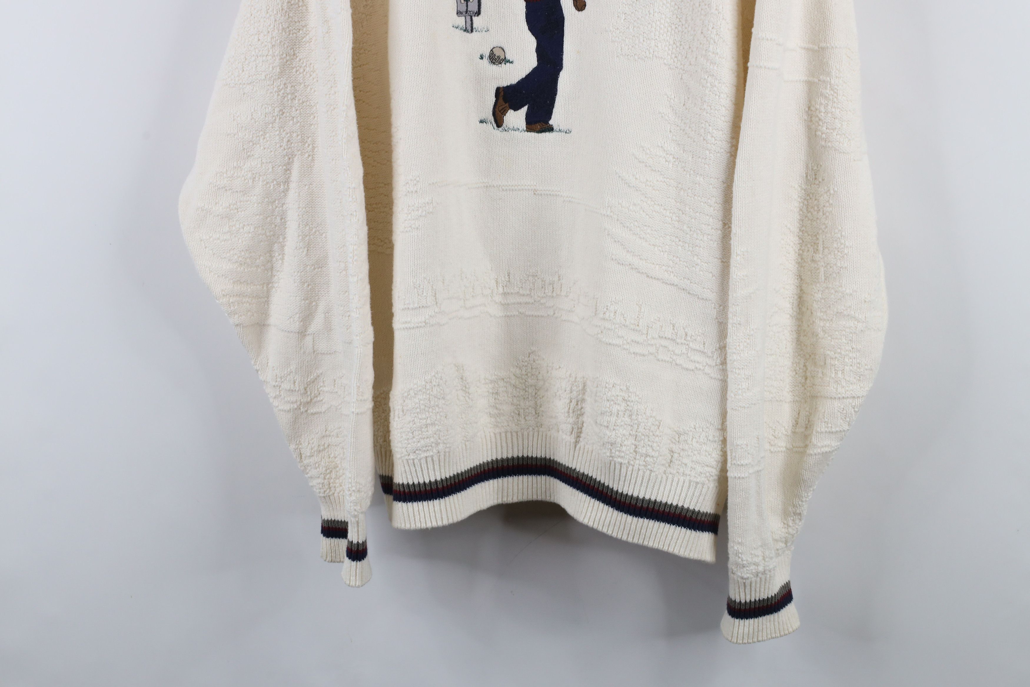 Vintage Vintage 90s Streetwear Golf All Over Print Knit Sweater USA Size US L / EU 52-54 / 3 - 3 Thumbnail
