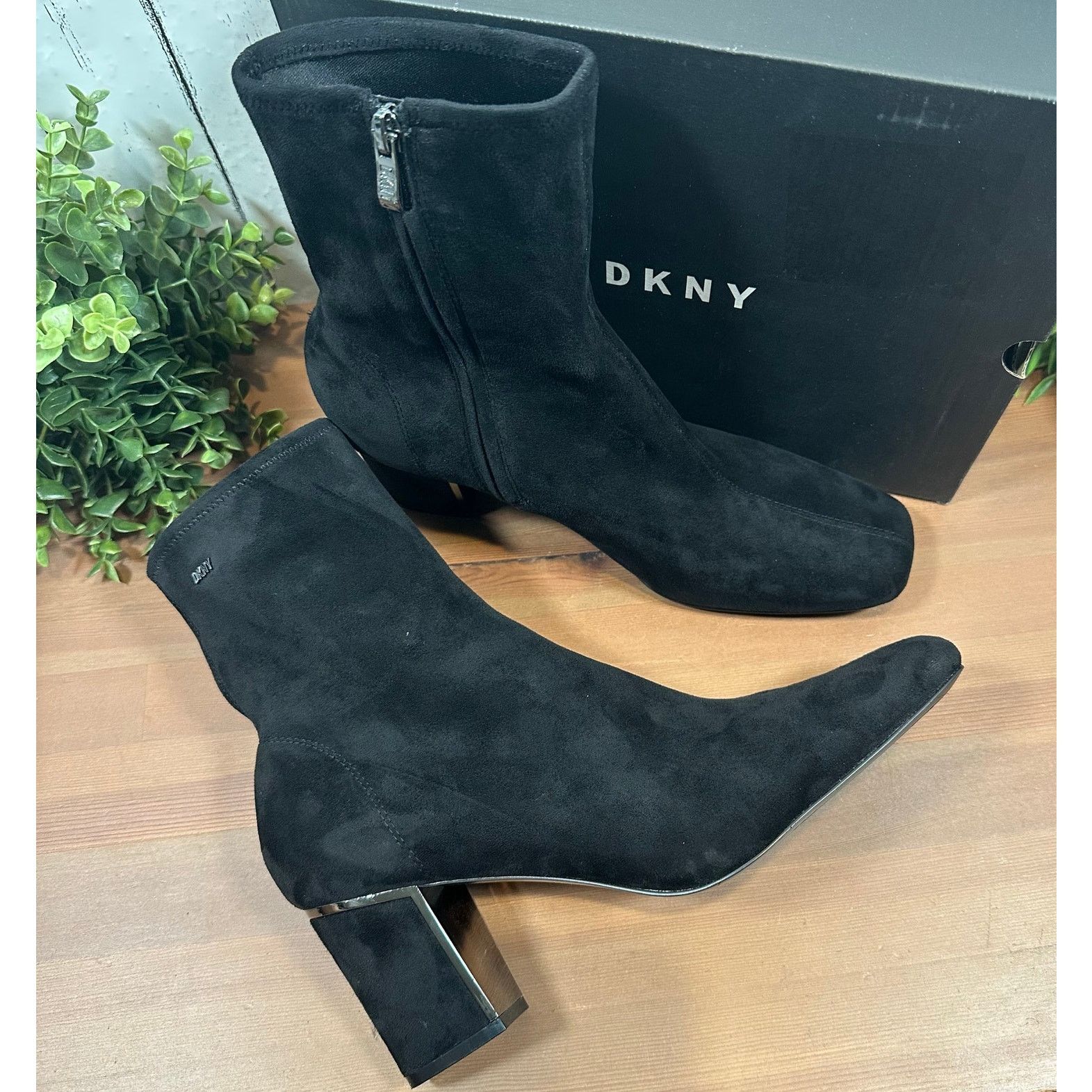 DKNY DKNY Women's Cavale Black Stretch Booties Size 11 Size US 11 / IT 41 - 3 Thumbnail