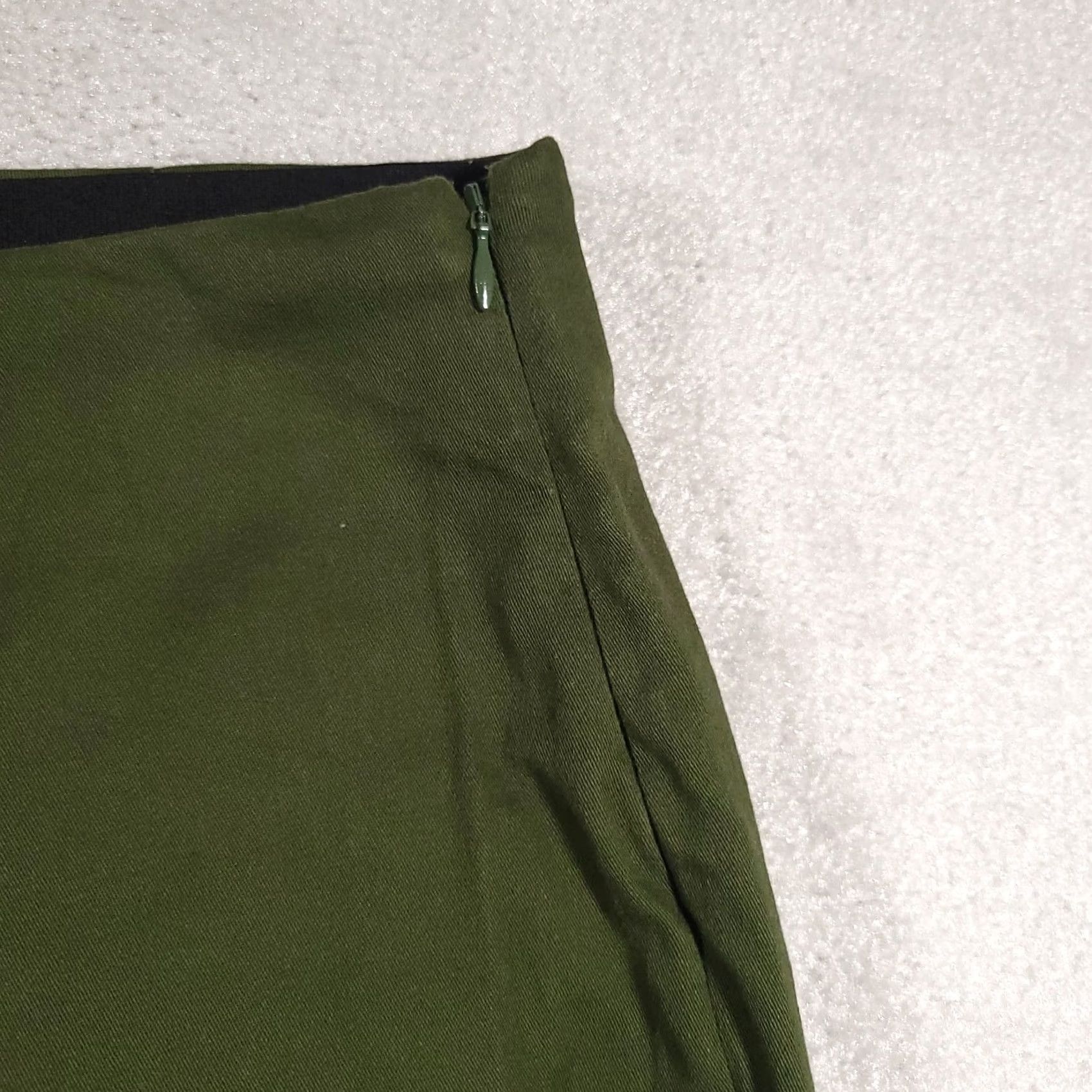Old Navy Old Navy Skinny Chino Pants Womens 6 Green Elastic Waist Side Zip Ankle Women's Size 28" / US 6 / IT 42 - 4 Thumbnail