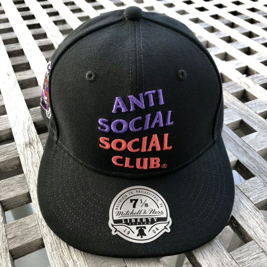 Mitchell & Ness Anti Social Social Club ASSC Toronto Raptors Patch Hat 7 1/8 Size ONE SIZE - 2 Thumbnail