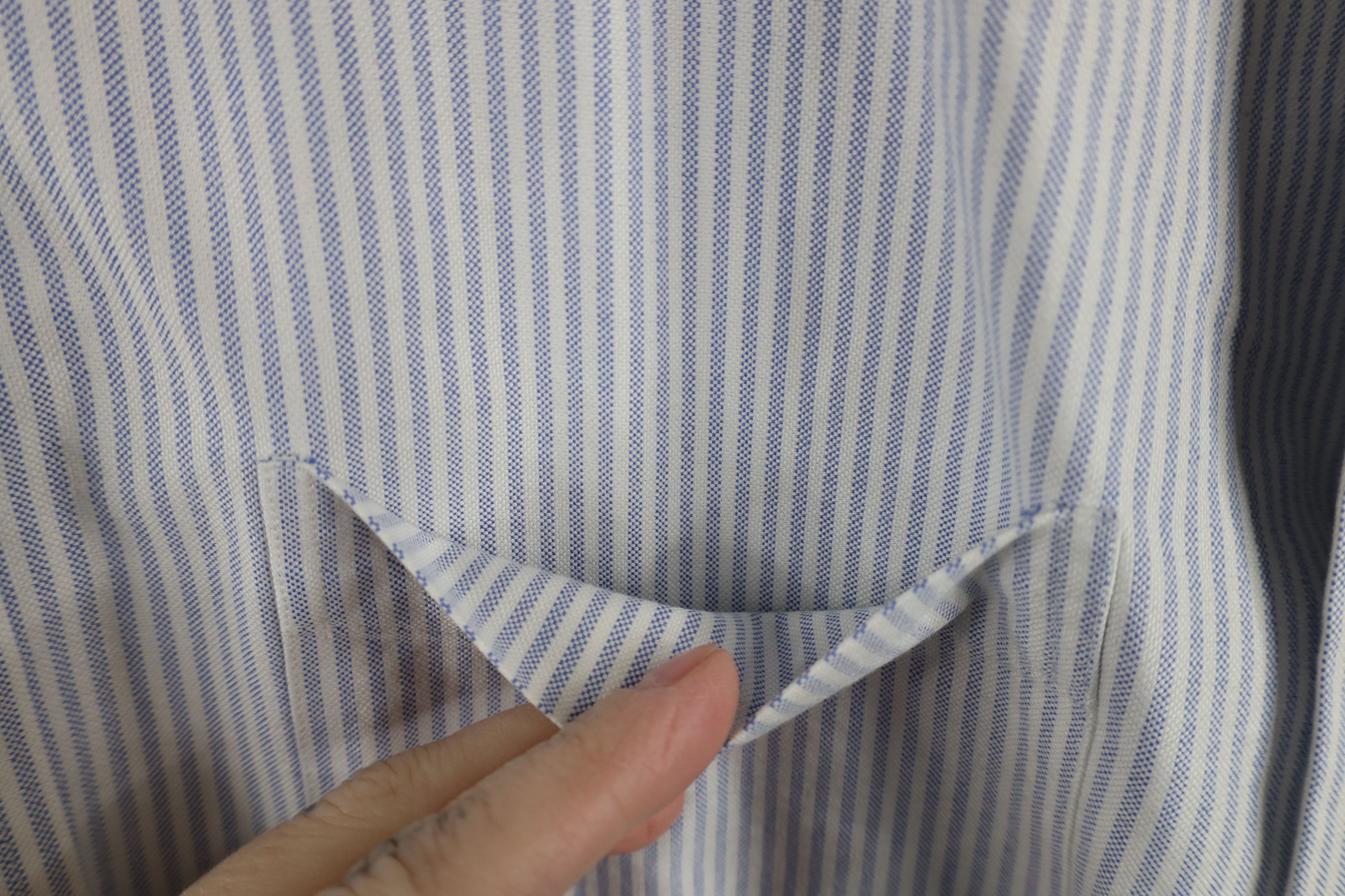 L.L. Bean × Vintage Vintage 90s LL Bean Oxford Pinstriped Button Down Shirt Size US L / EU 52-54 / 3 - 8 Thumbnail