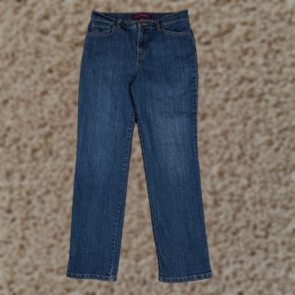 Gloria Vanderbilt Gloria Vanderbilt Jeans Women 8 Blue Denim Straight Mid Rise Cotton Amanda 30x30 Size 30" / US 8 / IT 44 - 1 Thumbnail