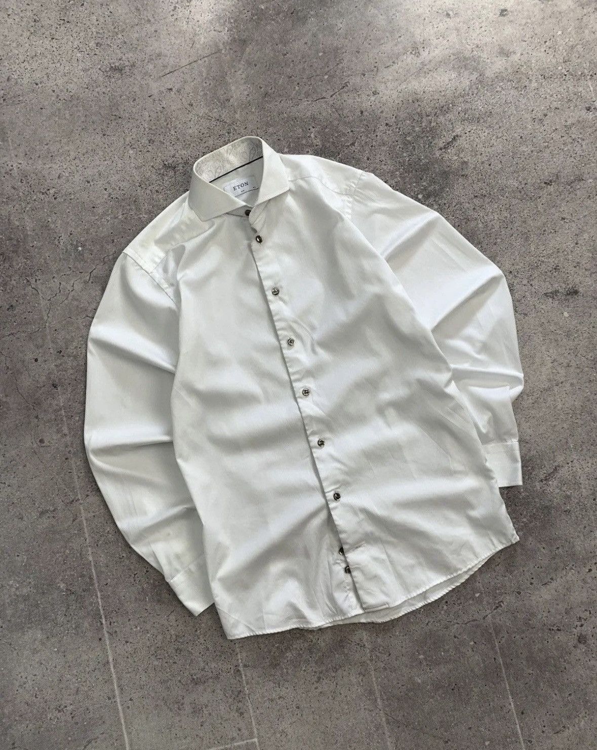 Eton Eton Vintage Shirt White Faded Size US M / EU 48-50 / 2 - 5 Thumbnail