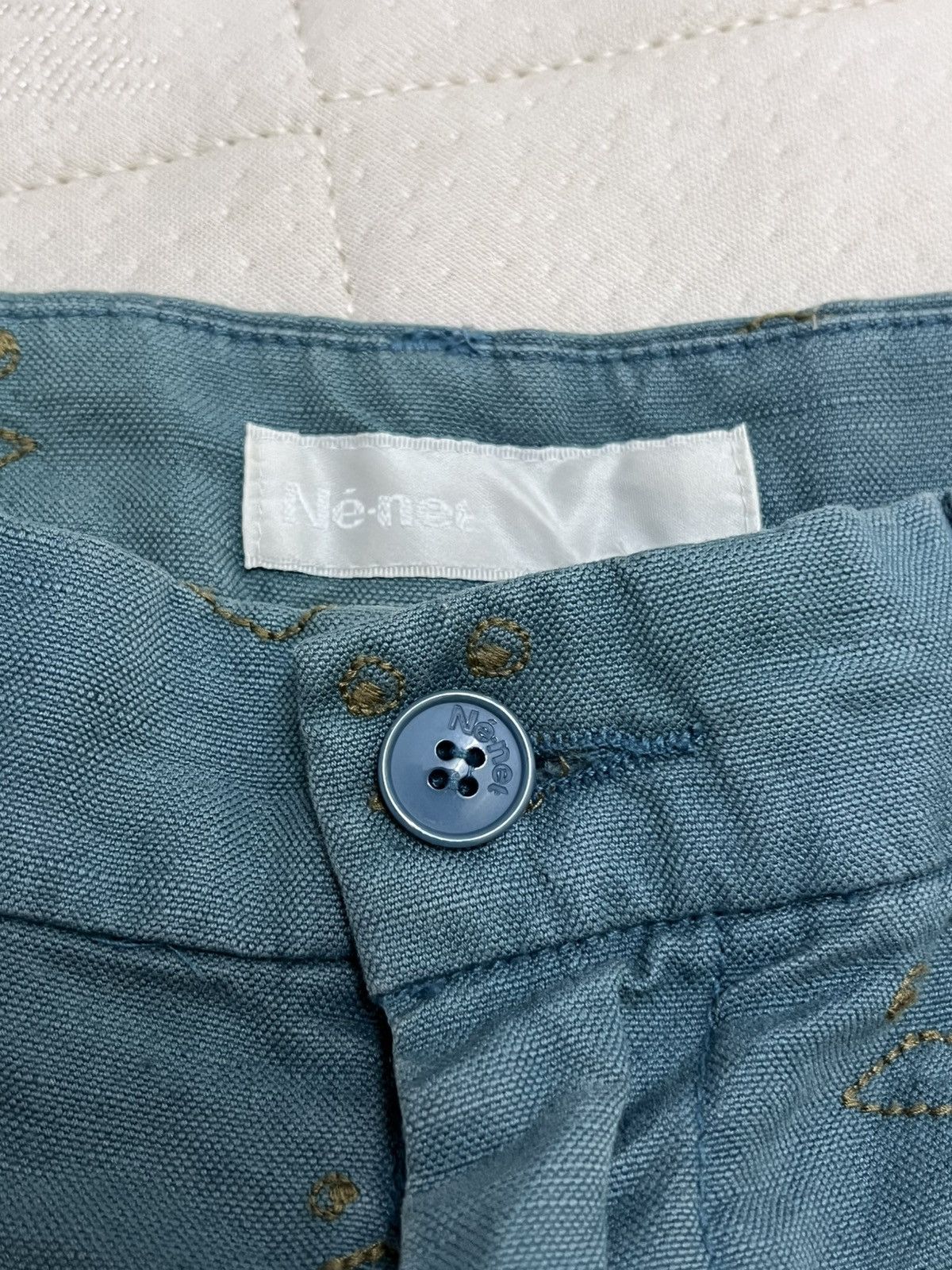 Ne-Net Issey Miyake Nenet Linen Embroidery Pants Size US 30 / EU 46 - 11 Thumbnail