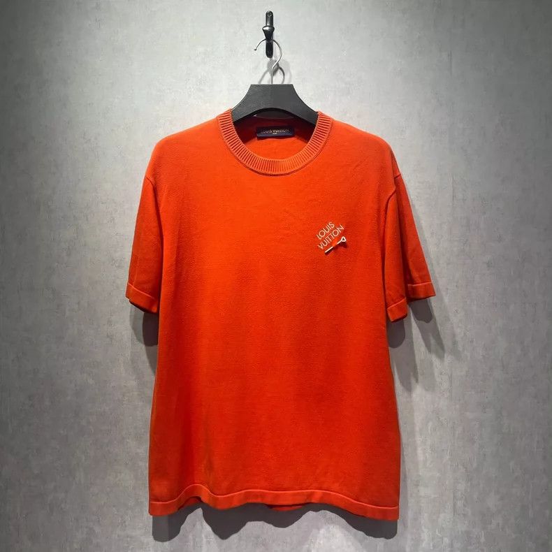 Louis Vuitton Louis Vuitton Logo Embroidered Short Sleeve Knit- DMC Size US L / EU 52-54 / 3 - 1 Thumbnail