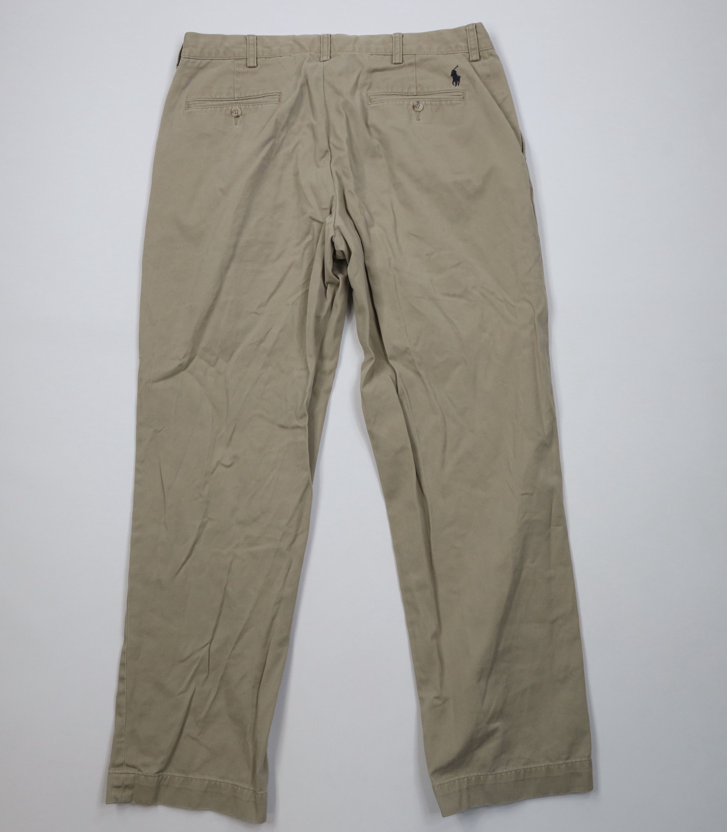 Polo Ralph Lauren Vintage 90s Ralph Lauren Wide Leg Chino Pants Cotton Khaki Size US 34 / EU 50 - 8 Thumbnail