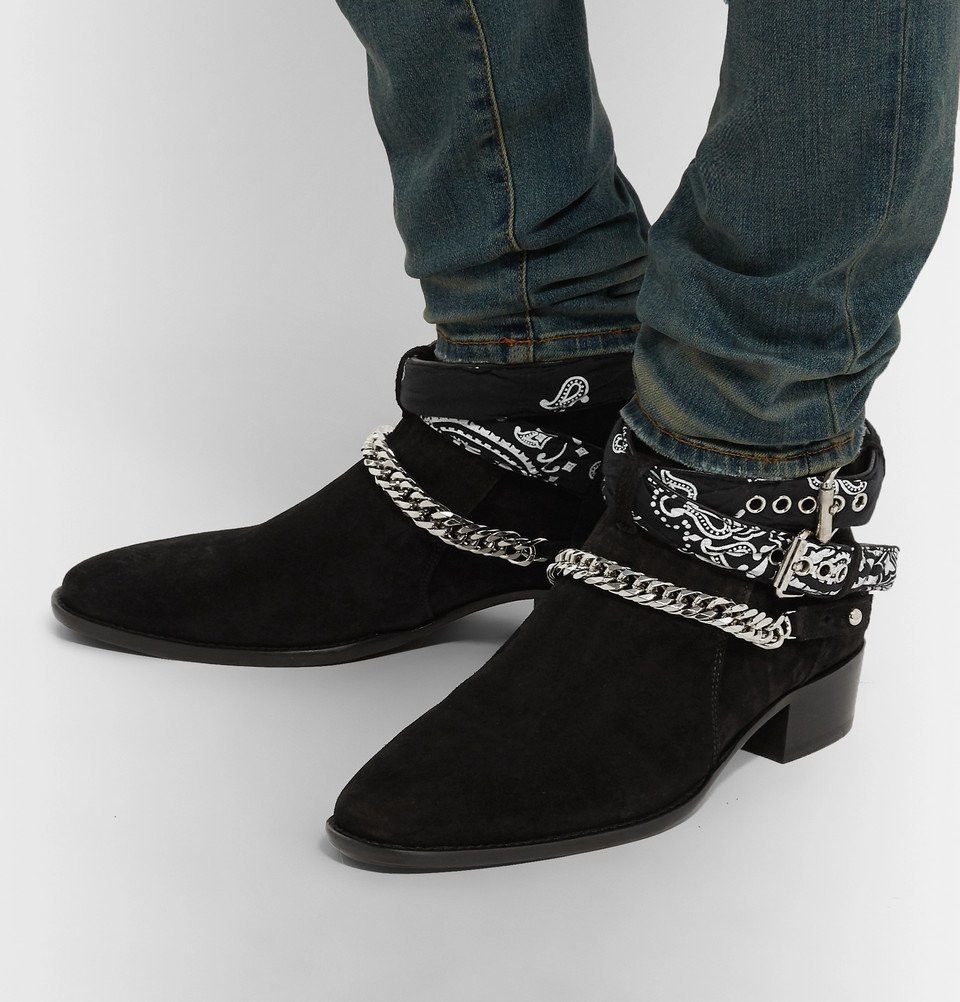 Amiri o1y0525 Leather Buckle Ankle Boots in Black Size US 8 / EU 41 - 4 Thumbnail