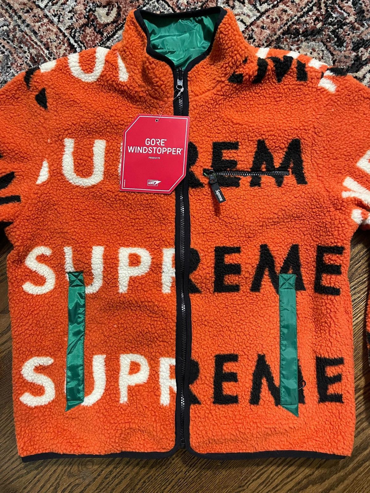 Supreme Supreme Reversible Logo Fleece Jacket Orange | Grailed 