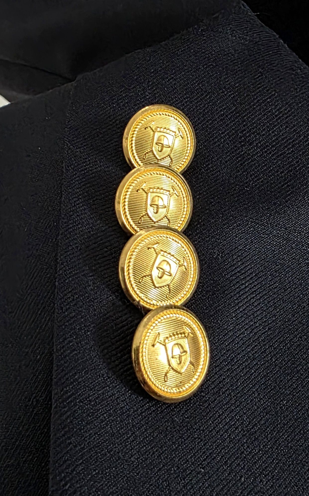 Ralph Lauren Ralph Lauren Men’s Sport Coat Blazer NAVY GOLD BUTTONS Wool Size 48L - 6 Thumbnail