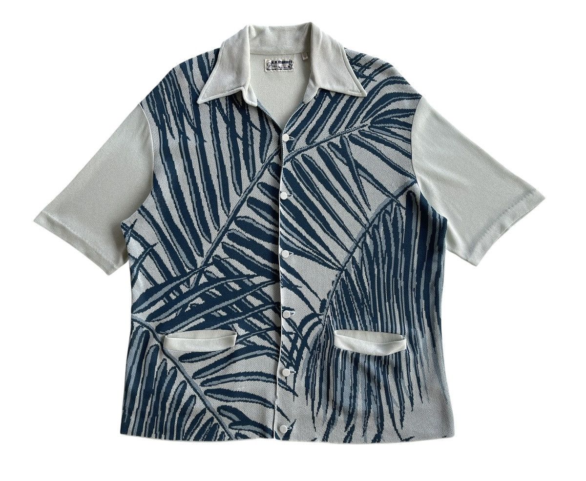 HOLLYWOOD RANCH MARKET H.R.Market Hawaiian Tropical Shirt Blue Blue Japan Seilin Size US L / EU 52-54 / 3 - 5 Thumbnail