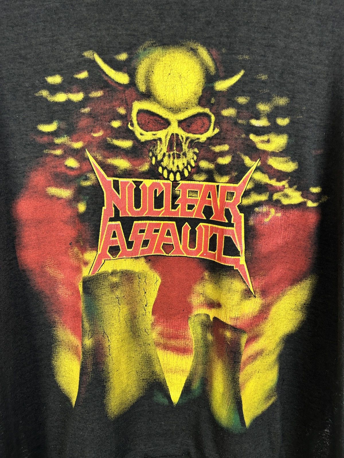 Band Tees 80s Nuclear Assault 1988 Survive Tour Thrash Metal T-Shirt Size US XL / EU 56 / 4 - 2 Thumbnail