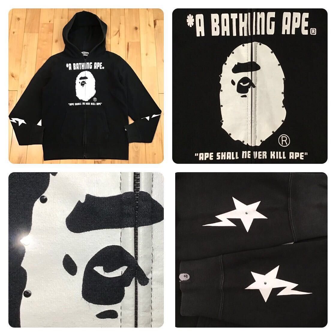 Bape × Nigo × Swarovski 2012 BAPE STA Black Swarovski zip hoodie a bathing ape NIGO Size US M / EU 48-50 / 2 - 1 Thumbnail