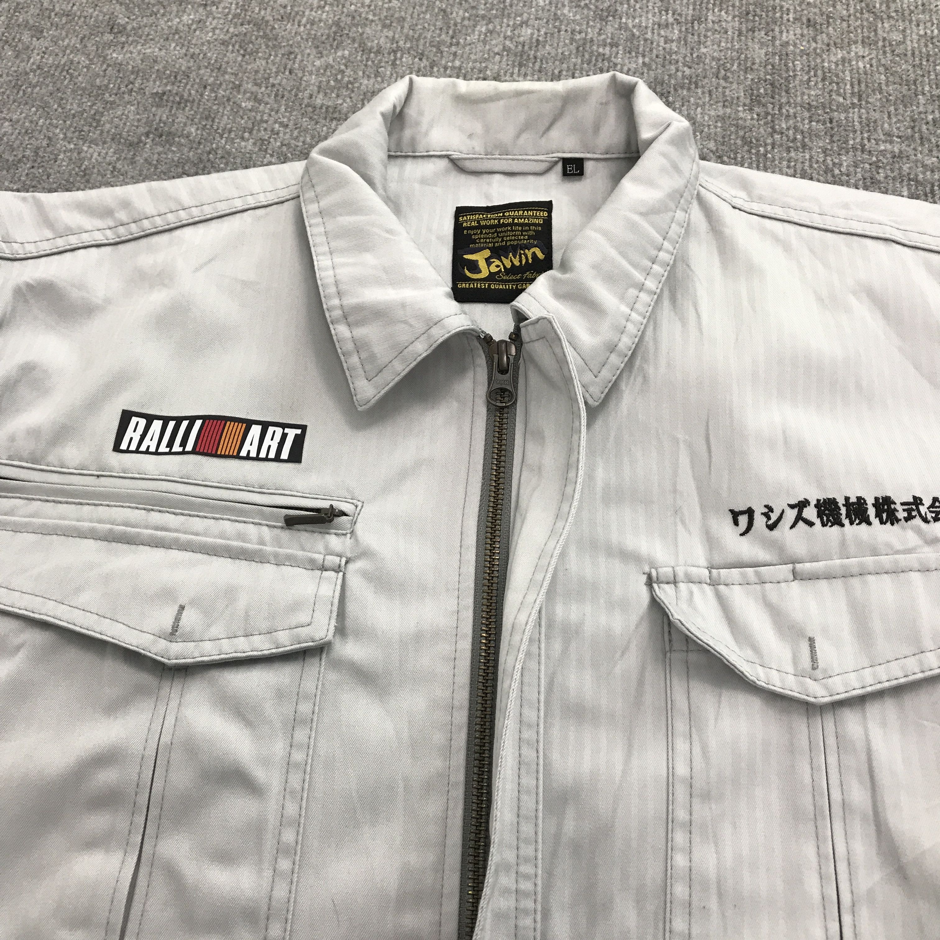 Japanese Brand MITSUBISHI RALLIART ZIPPER UNIFORM WORK CUSTOM JACKET Size US L / EU 52-54 / 3 - 11 Thumbnail