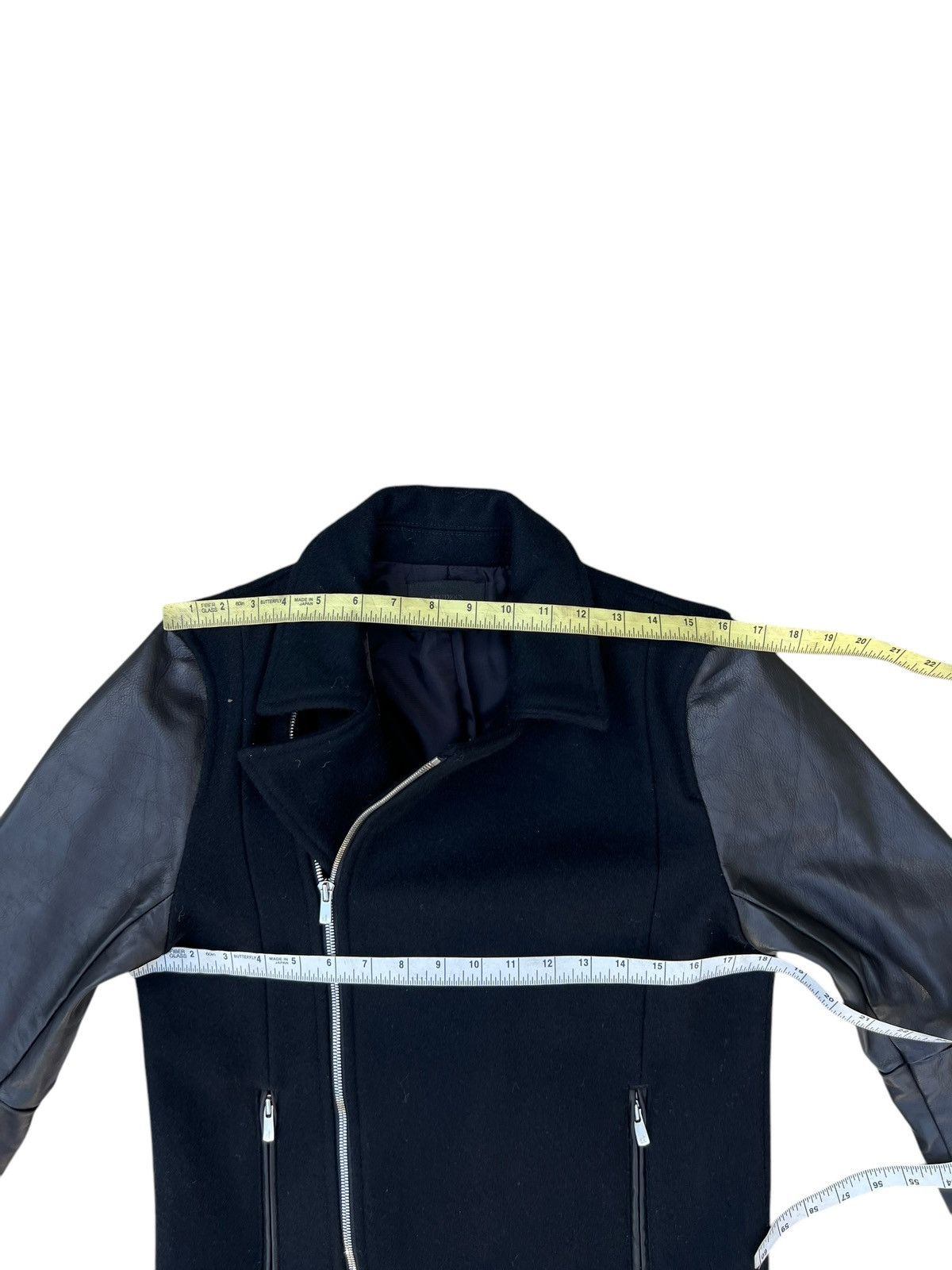 Leather STUDIOUS Japan Asymmetrical Wool Cowhide Leather Jacket Size US S / EU 44-46 / 1 - 3 Thumbnail
