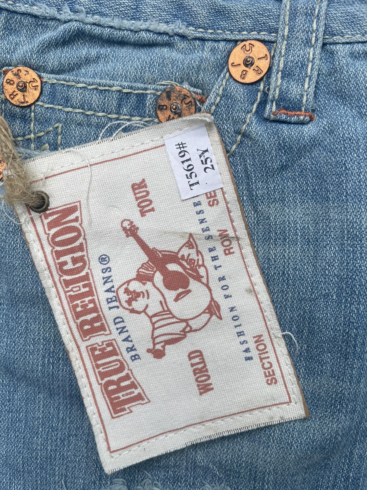 True Religion True Religion Joey Big T Distresed Denim Size 27" / US 4 / IT 40 - 15 Thumbnail
