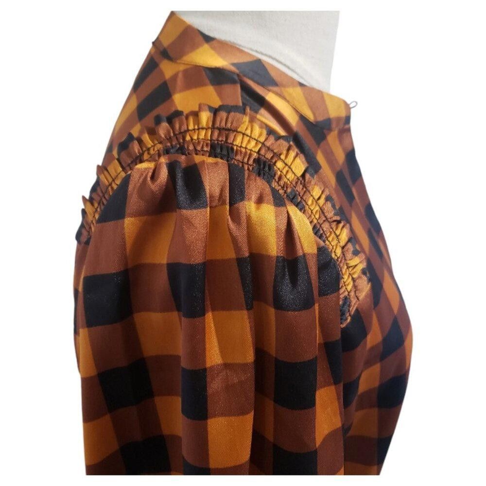 Scotch & Soda CT1945 Scotch & Soda NWT Copper & Black Checkered Dress S Size S / US 4 / IT 40 - 6 Thumbnail