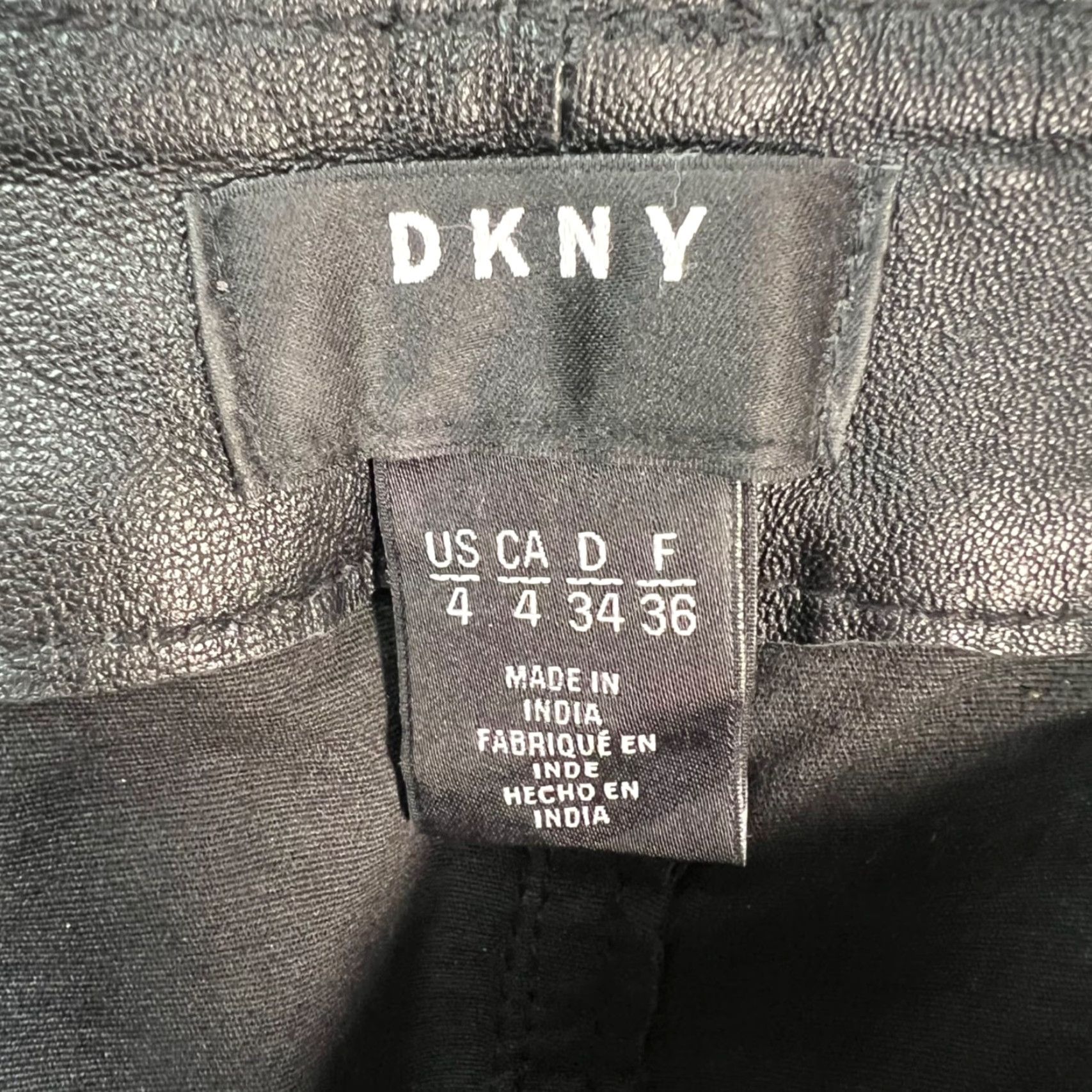 DKNY DKNY Womens Black Leather Skinny Pants Size 4 Jeans? Size 27" / US 4 / IT 40 - 3 Thumbnail