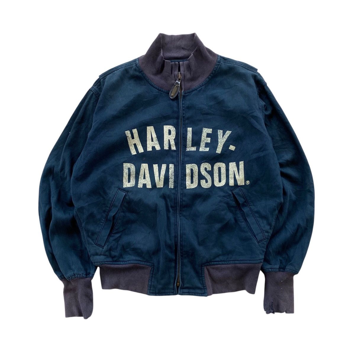 Harley Davidson HARLEY DAVIDSON Vintage Spellout Design Jacket Size US L / EU 52-54 / 3 - 1 Thumbnail