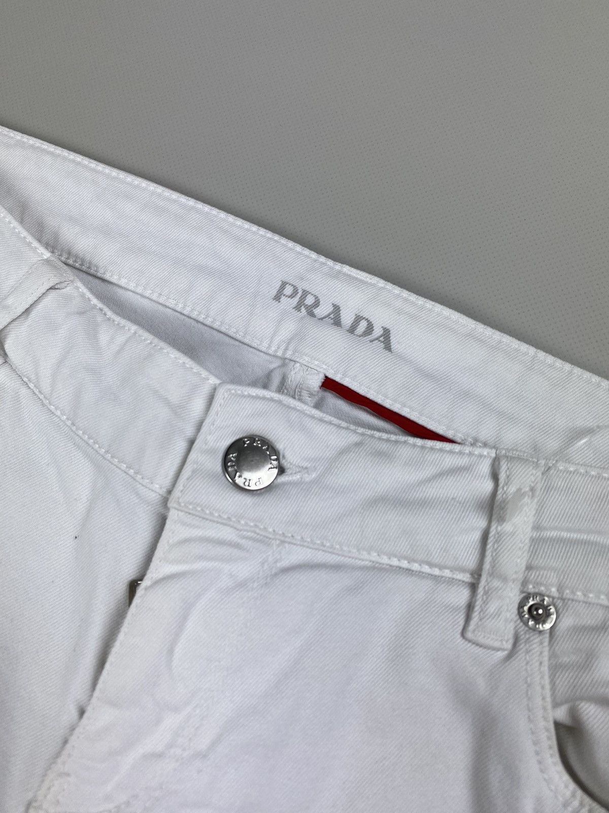 Prada Prada ladies cropped denim Breeches jeans size 29 white Size 29" - 12 Thumbnail