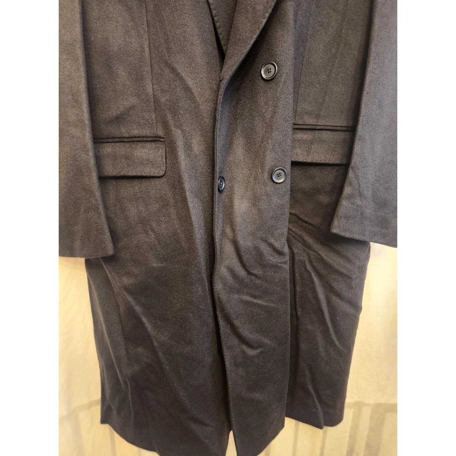 Vintage VINTAGE Louis Dell'Olio Coat Mens 50 Navy 100% Cashmere Long Overcoat Made In Italy Size US M / EU 48-50 / 2 - 6 Thumbnail