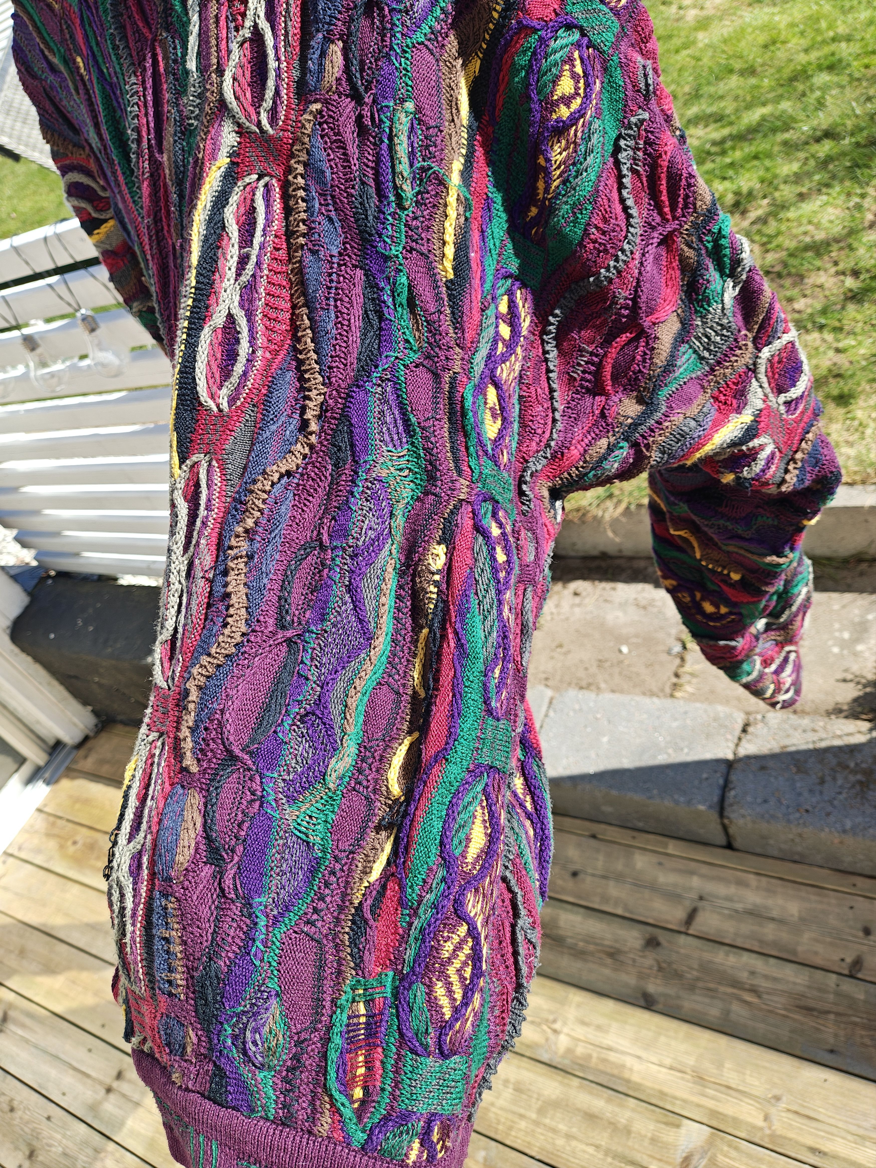 Coogi Coogi Vintage Sweater Burgundy/Purple Size US L / EU 52-54 / 3 - 4 Thumbnail