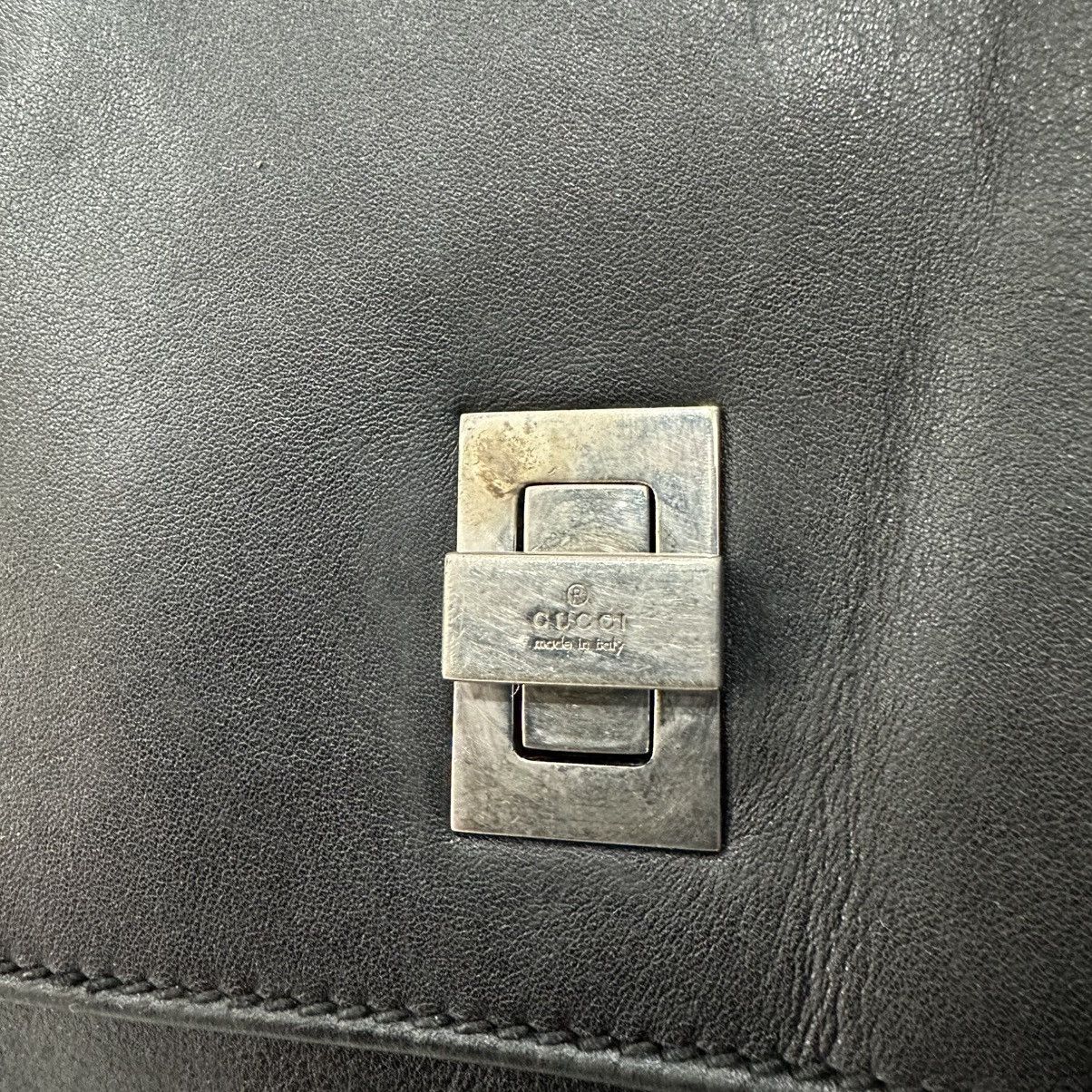 Gucci GUCCI BLACK LEATHER MESENGGER BAG 22 Size ONE SIZE - 7 Thumbnail