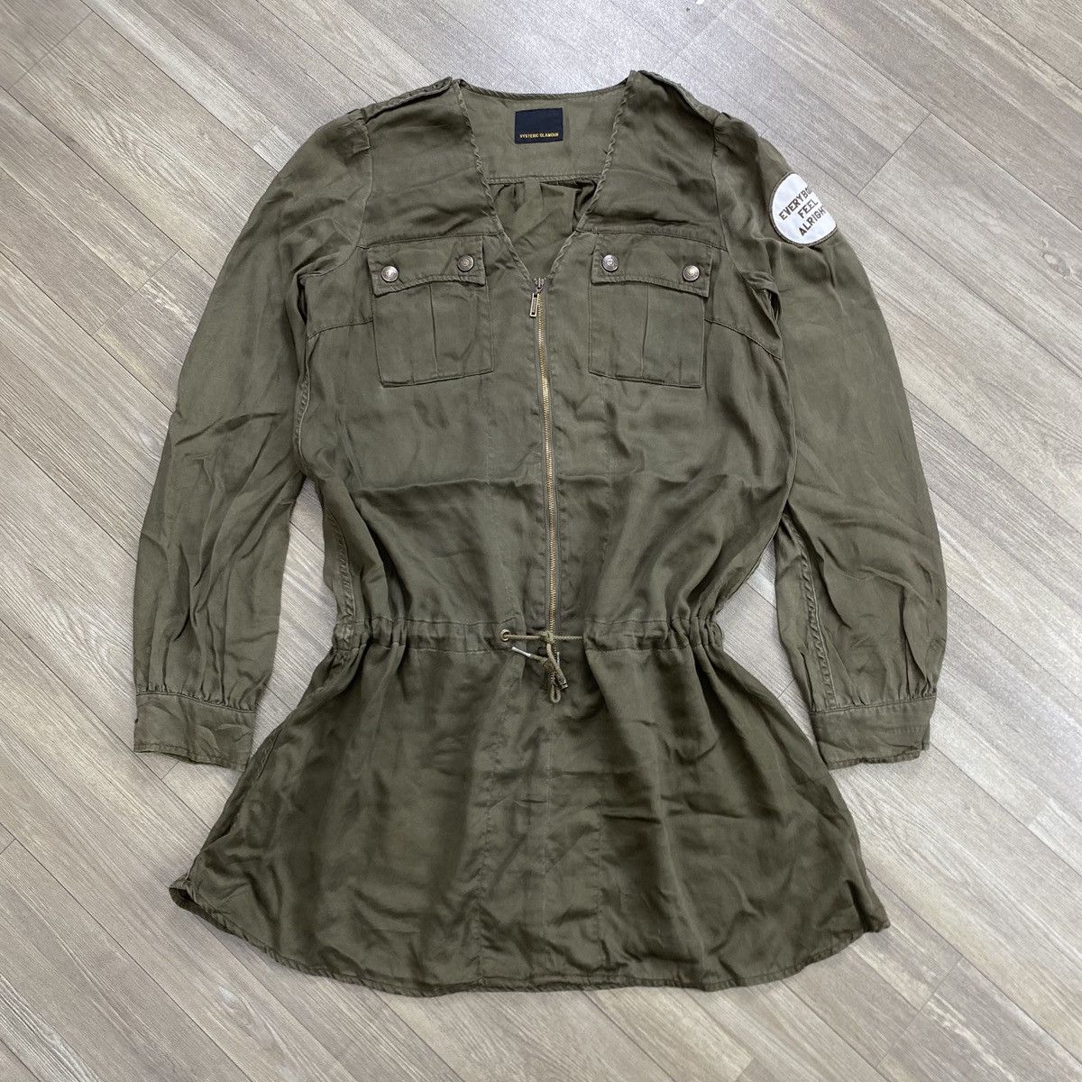 Y2K Vintage Hysteric Glamour Military Sexy Flared Dressed