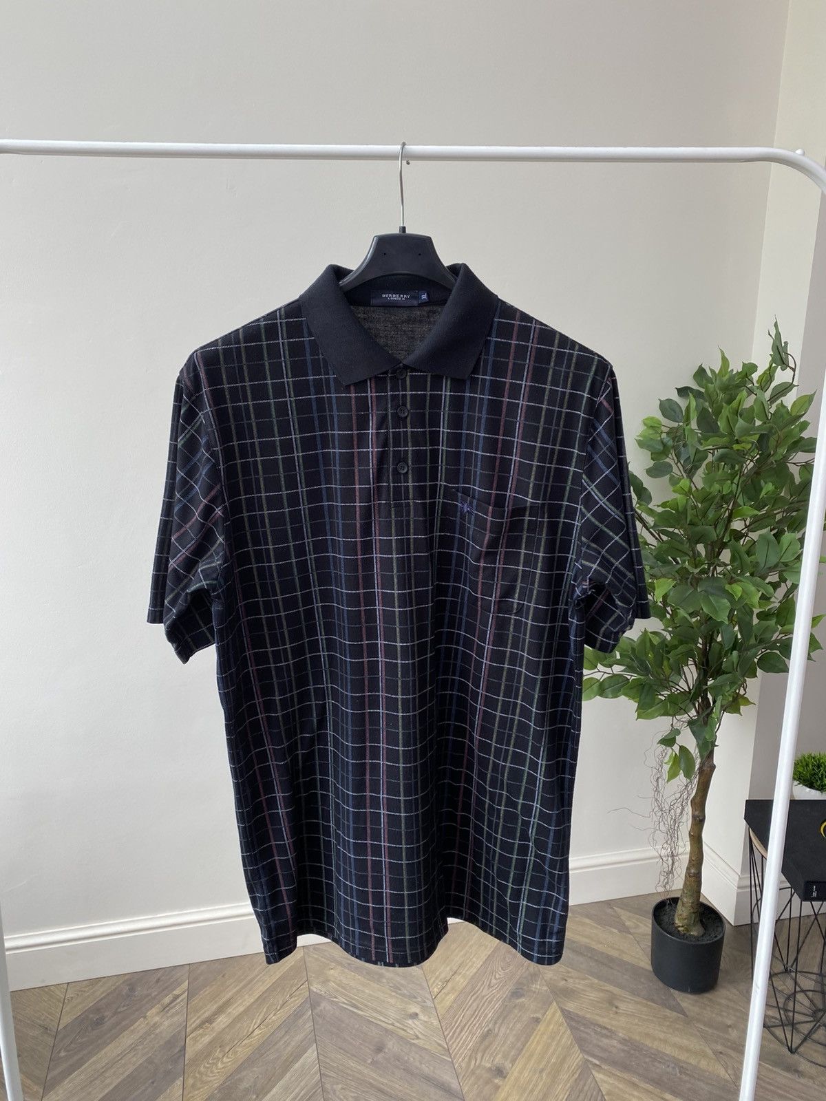 Burberry × Designer × Vintage Vintage Burberry Pringle Plaid Polo T-Shirt Size US XL / EU 56 / 4 - 4 Thumbnail