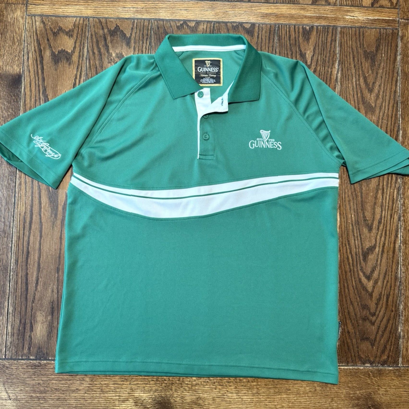 Vintage Guinness Polo Shirt Mens XL Green Embroidered Official Beer Logo Polo Shirt Vintage Mens XL Green Embroidered Guinness Logo Beer Retro Sports Size US XL / EU 56 / 4 - 2 Thumbnail