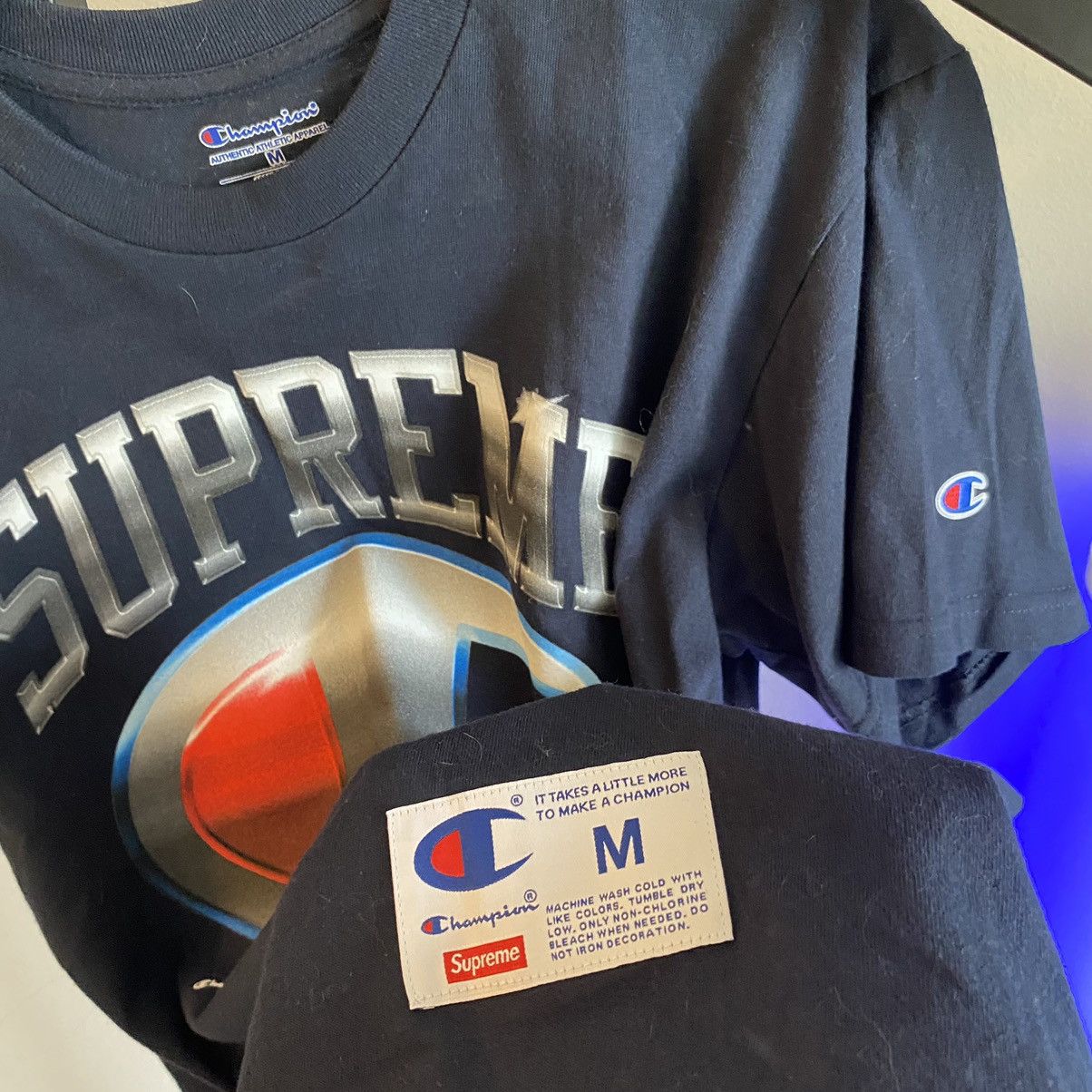 Champion × Supreme Supreme Champion Tee Size US M / EU 48-50 / 2 - 3 Thumbnail