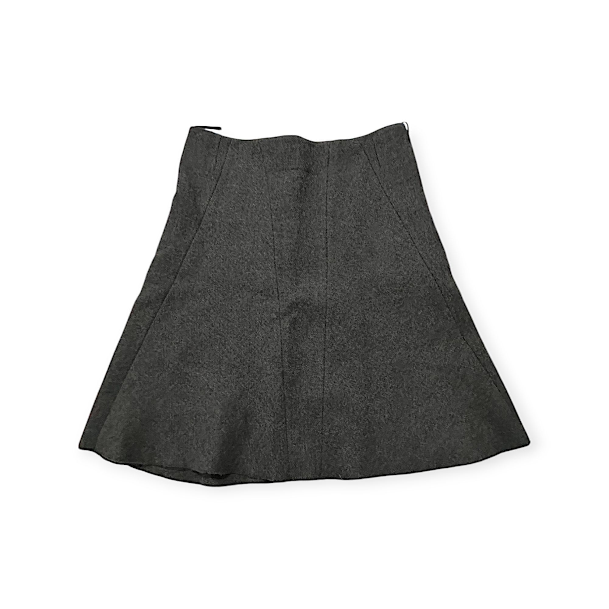 Prada Prada Gray Wool A line skirt, Size 46 Italy/L Size 32" / US 10 / IT 46 - 4 Thumbnail