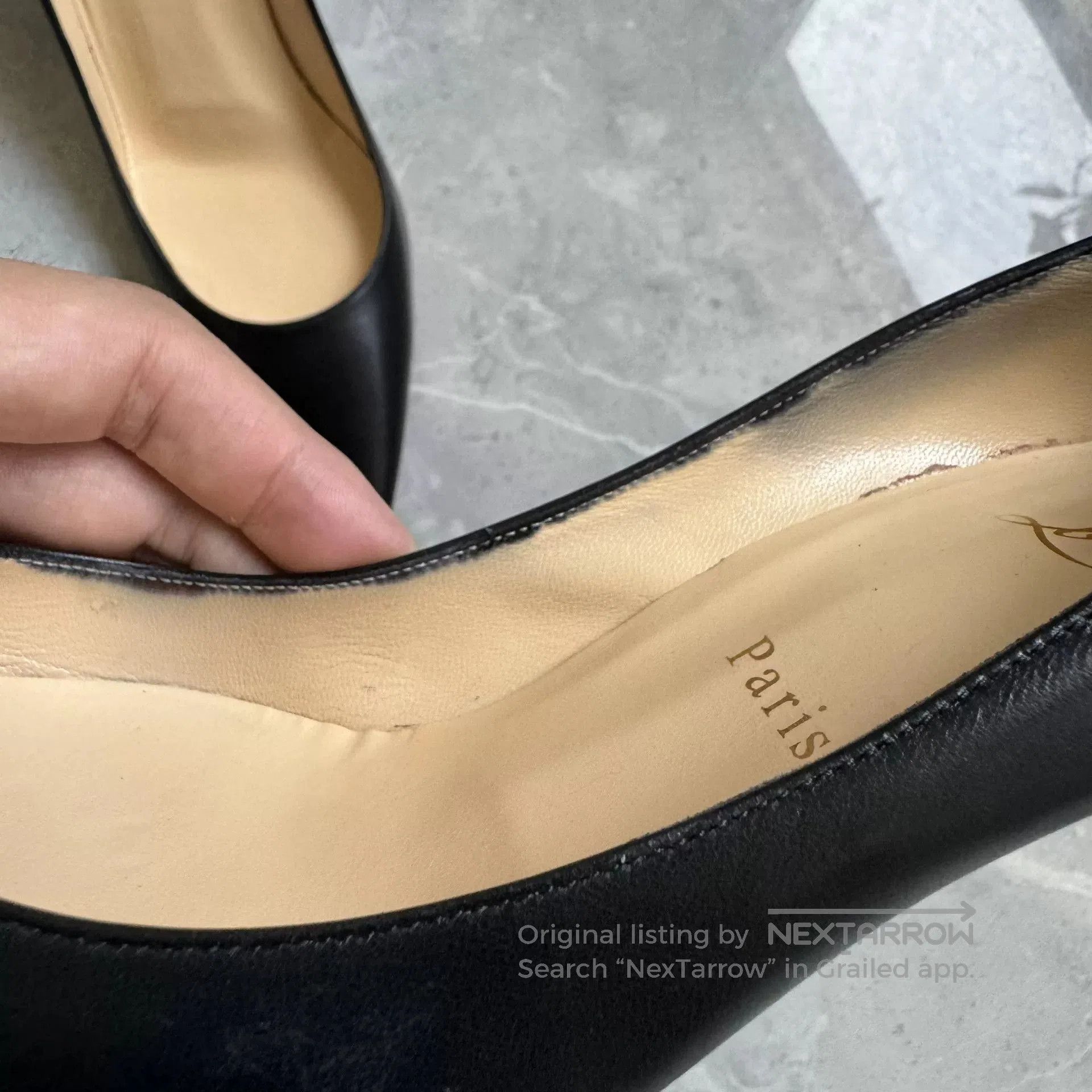 Christian Louboutin Christian Louboutin Black Patent Leather Heels. Size US 7.5 / IT 37.5 - 8 Thumbnail