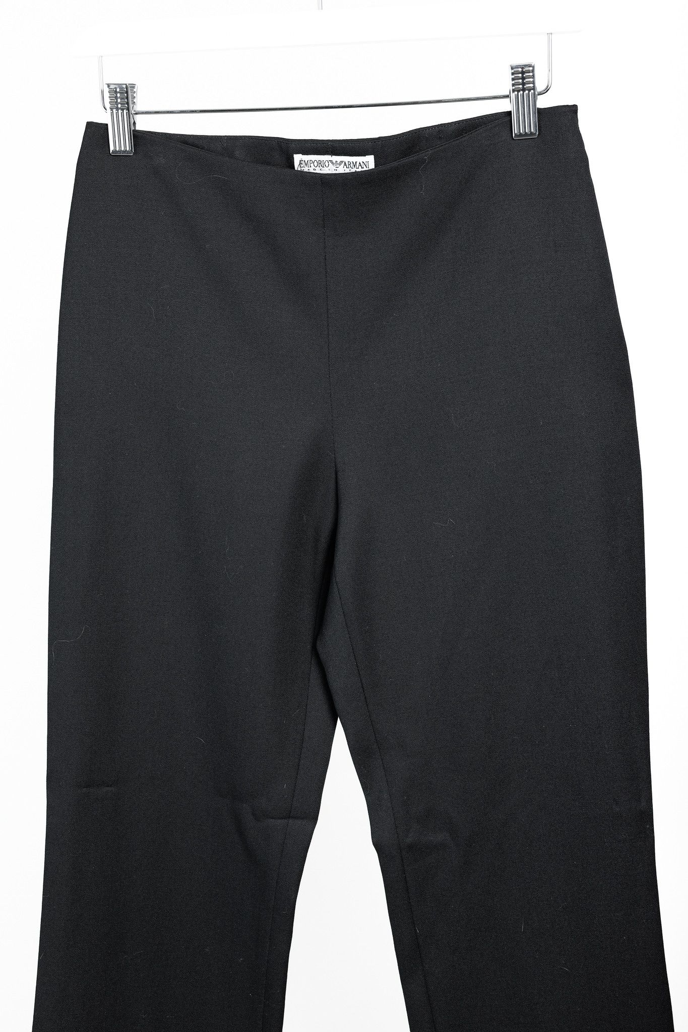 Emporio Armani Emporio Armani 2005 Vintage Back Seam Black Wool Pants Size 27" / US 4 / IT 40 - 3 Thumbnail