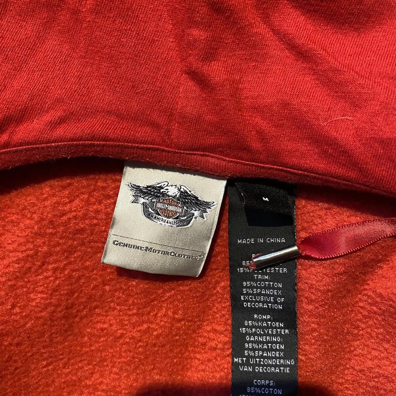 Harley Davidson Rare : HARLEY-DAVIDSON y2k Red Hoodie with Crystal Logo Size S / US 4 / IT 40 - 2 Thumbnail