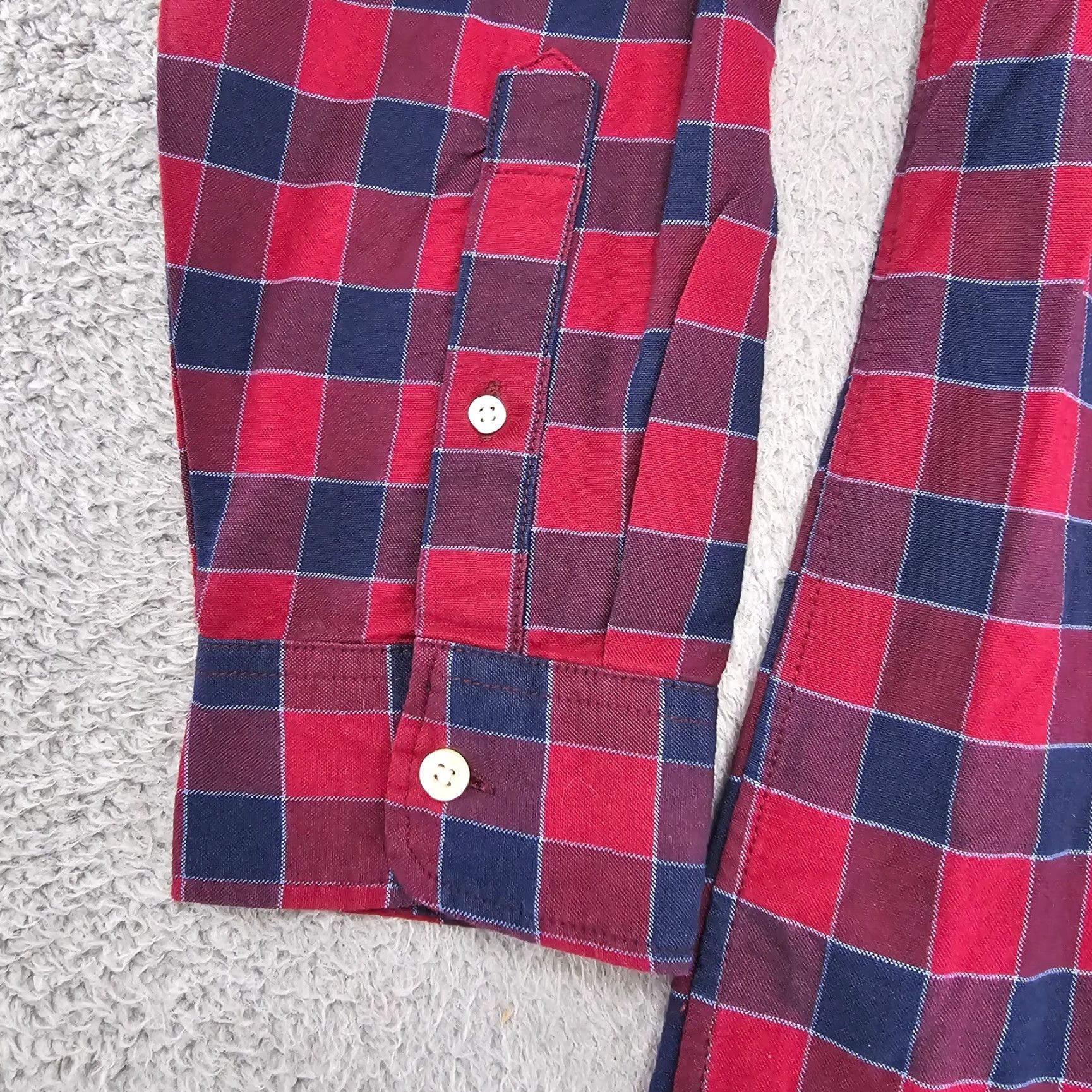 Gap GAP Shirt Mens XL Red Check Knit Button Up Long Sleeve Cotton Size US XL / EU 56 / 4 - 4 Thumbnail