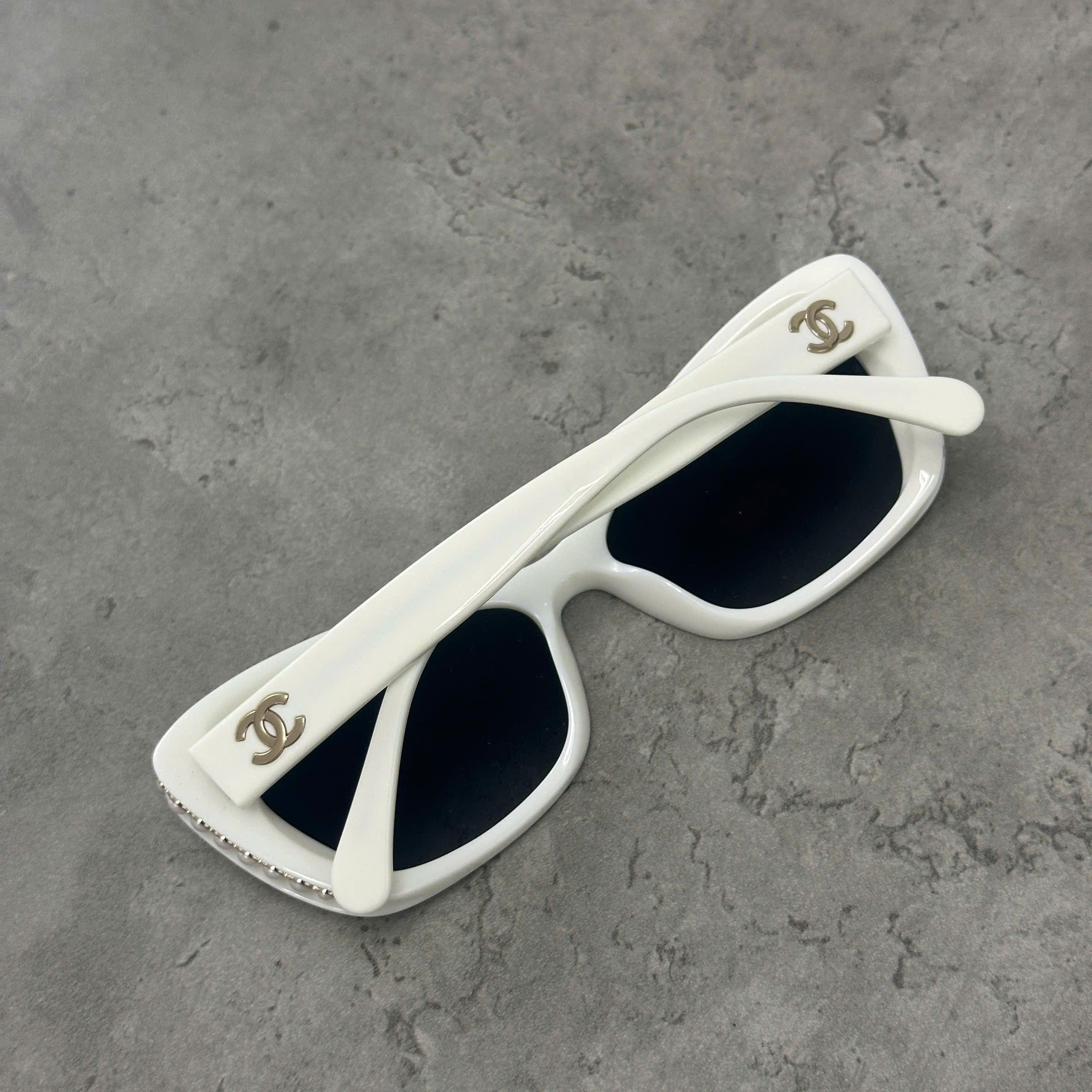 Chanel CHANEL 0CH5481H 1255S6 Square Sunglasses WHITE Size ONE SIZE - 3 Thumbnail