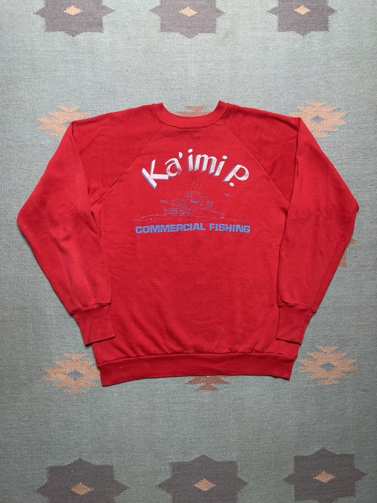 Vintage VTG 80s sweatshirt Ka’imi P commercial fishing Hawaii XL Size US XL / EU 56 / 4 - 1 Thumbnail