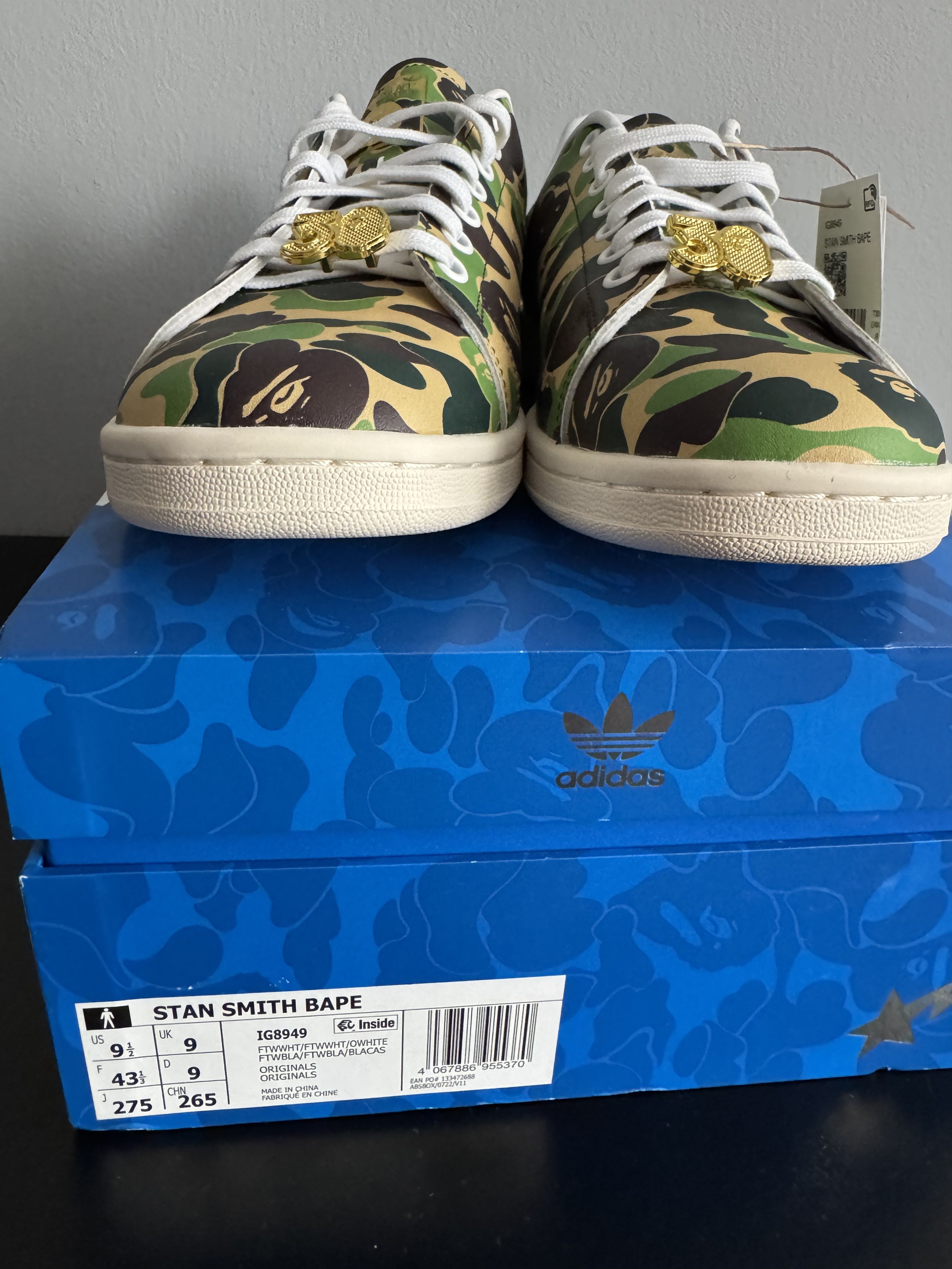 Adidas × Bape A Bathing Ape x Adidas Stan Smith ABC Camo IG8949 bapesta Size US 9.5 / EU 42-43 - 6 Thumbnail
