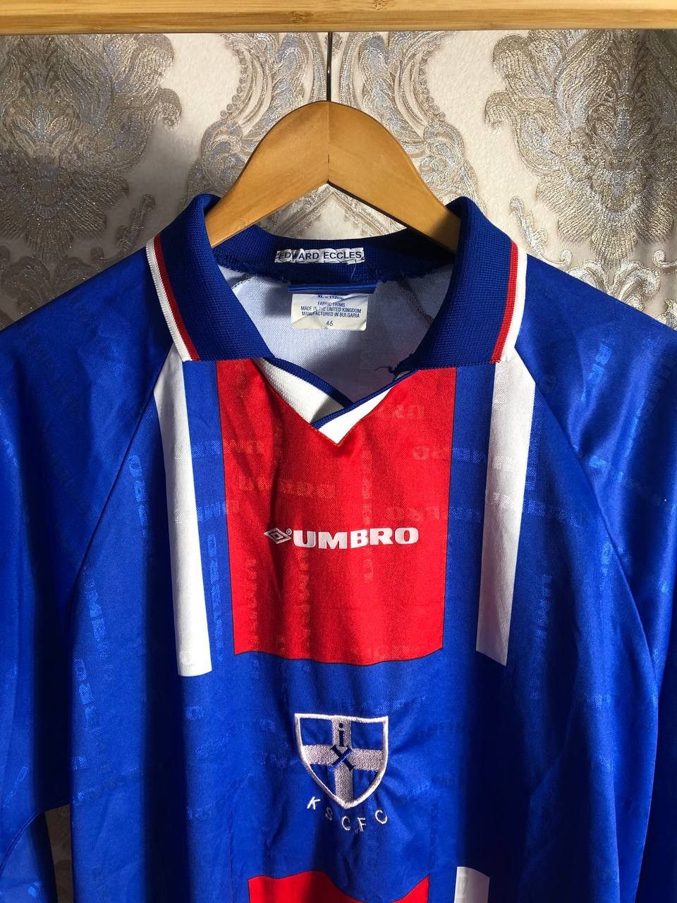 Umbro × Vintage VERY RARE UMBRO KSC FC KARLSRUHE SOCCER JERSEY BLOKECORE 90s Size US XL / EU 56 / 4 - 2 Thumbnail