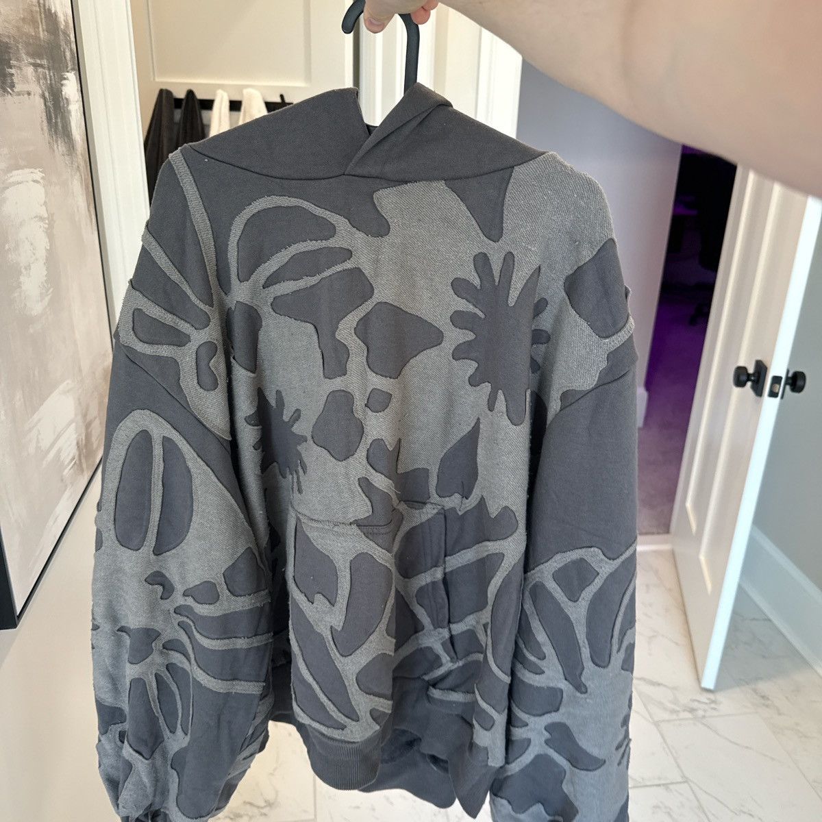 Other Black and grey floral embroider YOUNGCHICKENPOX•NEVEREEVERN Size US XL / EU 56 / 4 - 4 Thumbnail