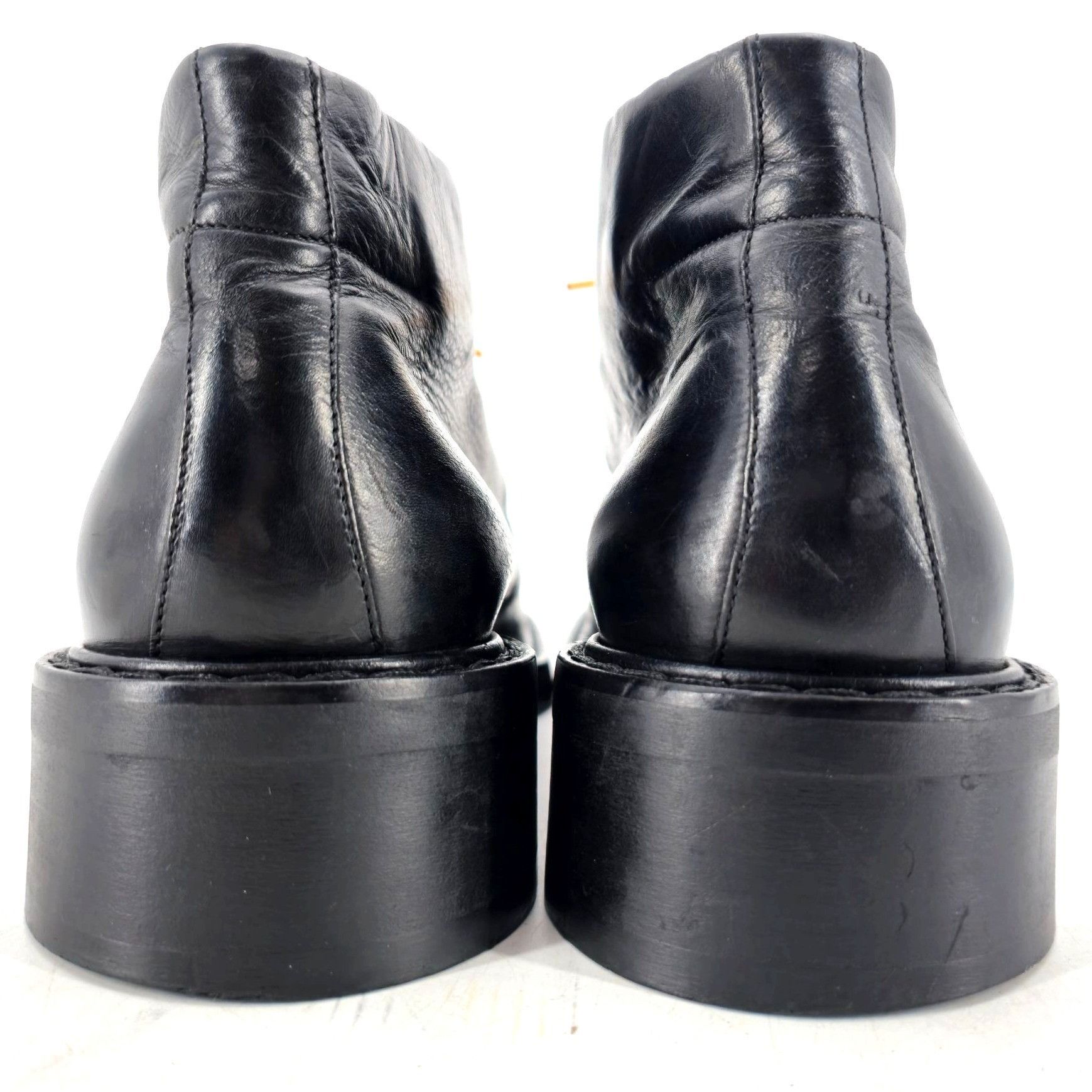 Other Vintage Paul May Italy Black Leather Chukka Ankle Boots Mens Size US 9 / EU 42 - 2 Thumbnail