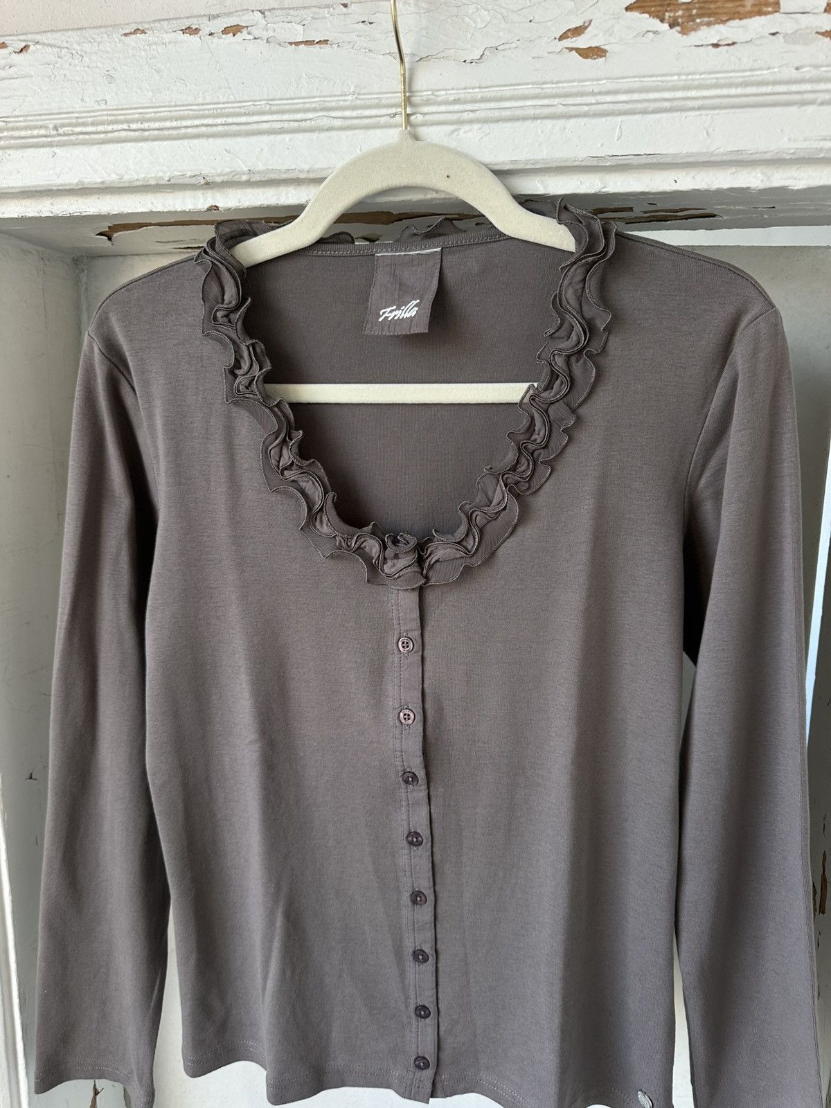 Vintage Vintage Brown Buttons Long Sleeve Jumper Size M / US 6-8 / IT 42-44 - 2 Thumbnail
