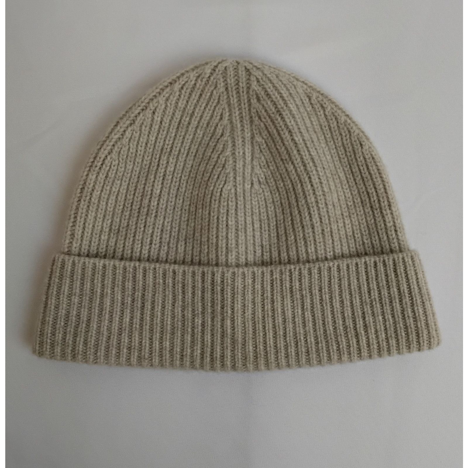 J.Crew J. Crew Cashmere Rib-Knit Beanie One Size Oatmeal Beige Size ONE SIZE - 4 Thumbnail