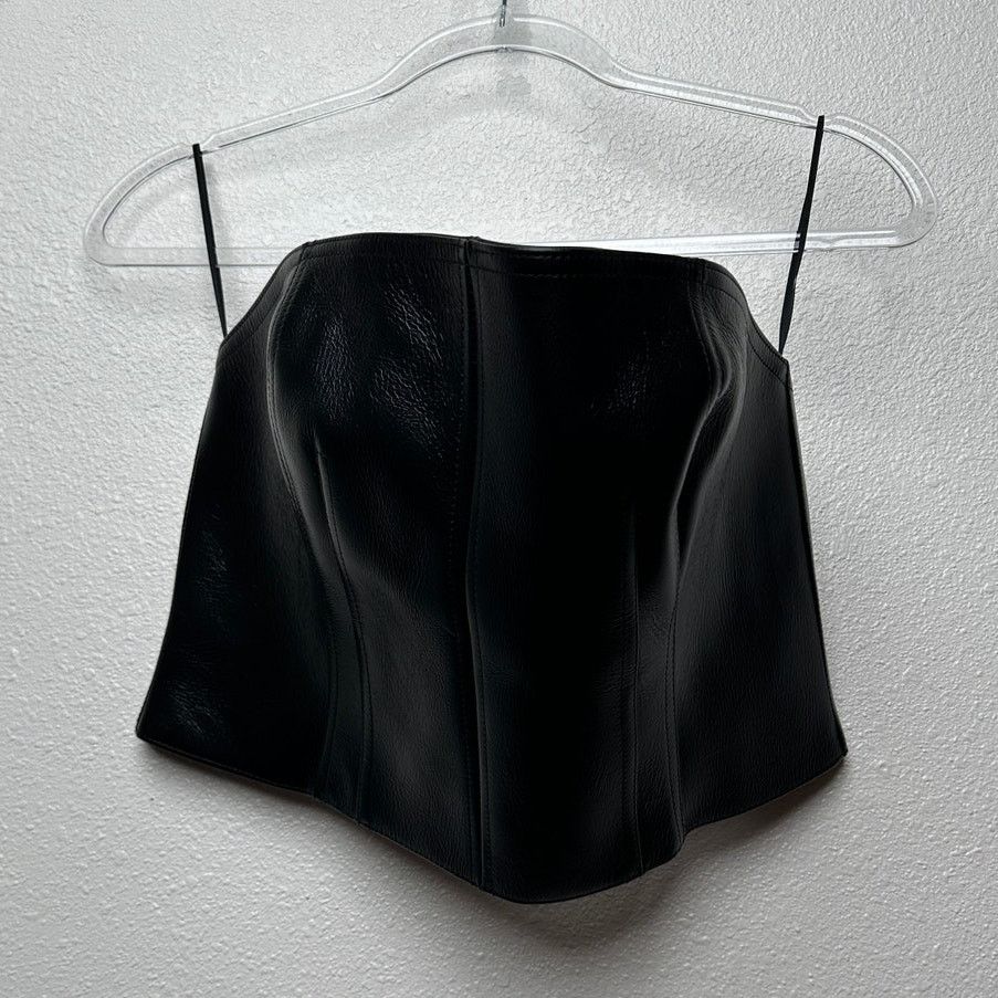 Alexander McQueen Alexander McQueen Corset Top Black Women's US 14 Leather Size XL / US 12-14 / IT 48-50 - 2 Thumbnail